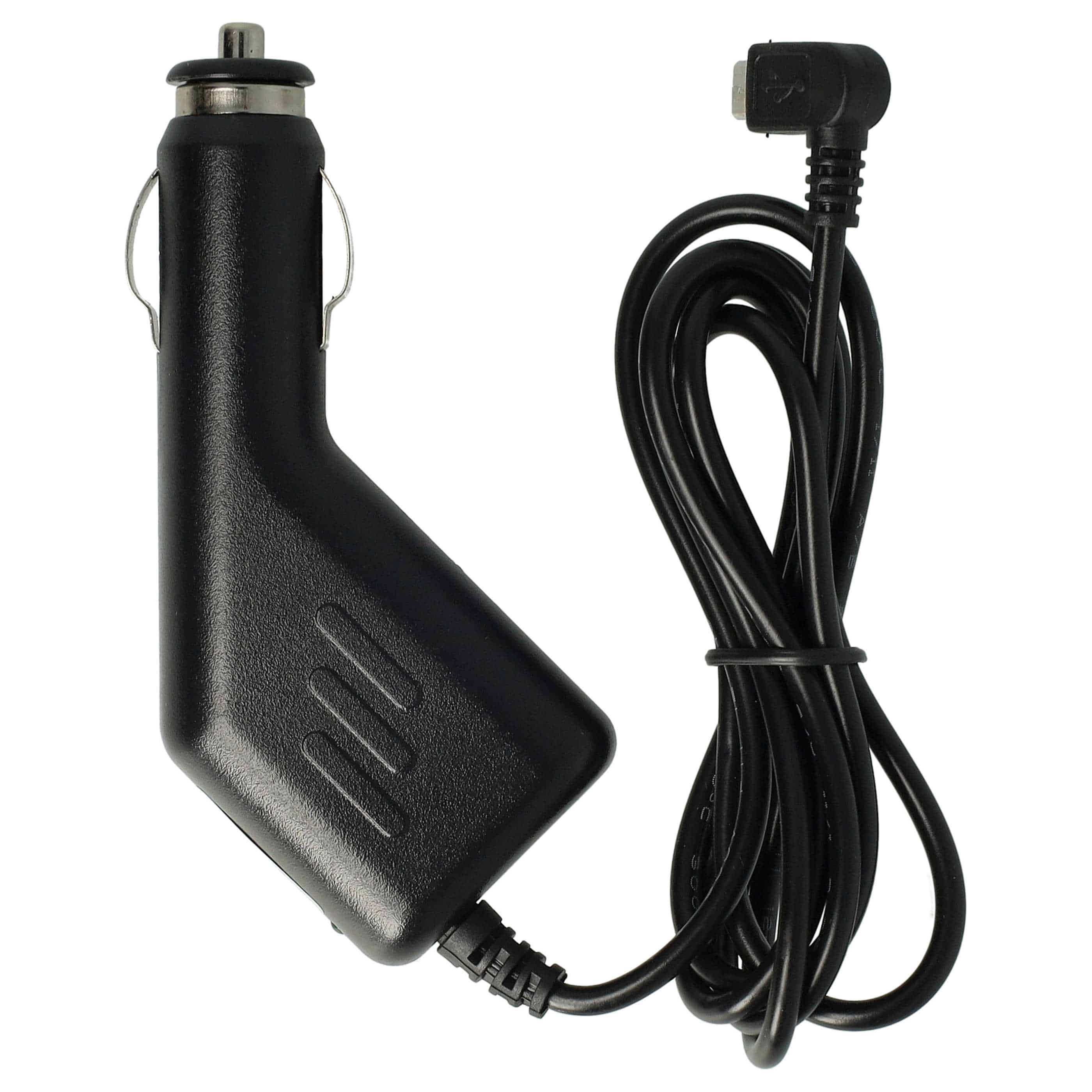 Cargador coche micro USB 1,0 A para smartphone, GPS Olympia, etc. - Cable de carga, clavija 90°