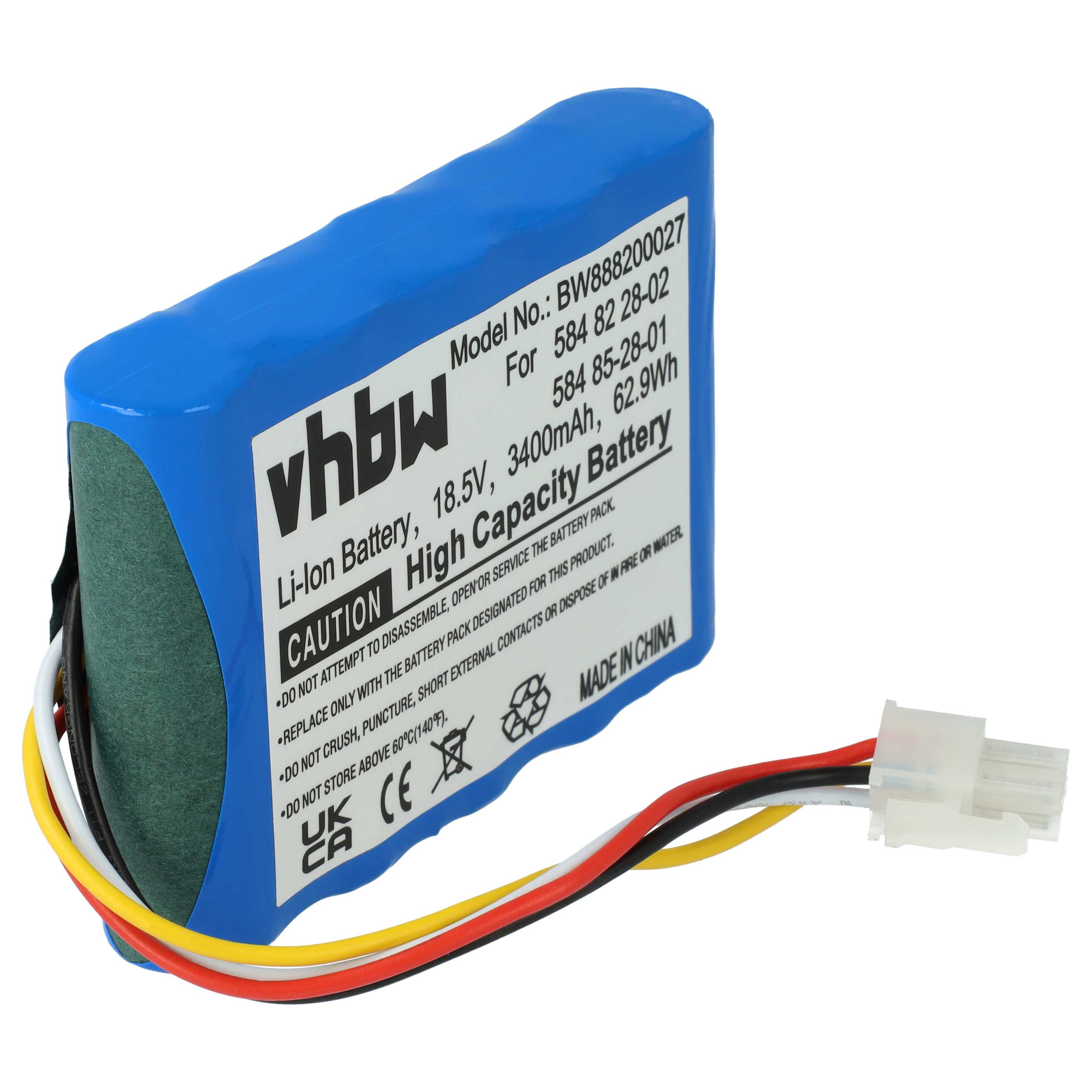 alimentatore, batteria 3400 mAh, cavo da 30 m per per Gardena R40Li, City, Sileno City, Husqvarna Automower 310, 105, 305, 315x