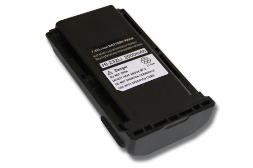 Radio Battery Replacement for Icom BJ-2000, BP-232, BP-231, BP-231N, BP-230, BP-230N - 2200mAh 7.4V Li-Ion