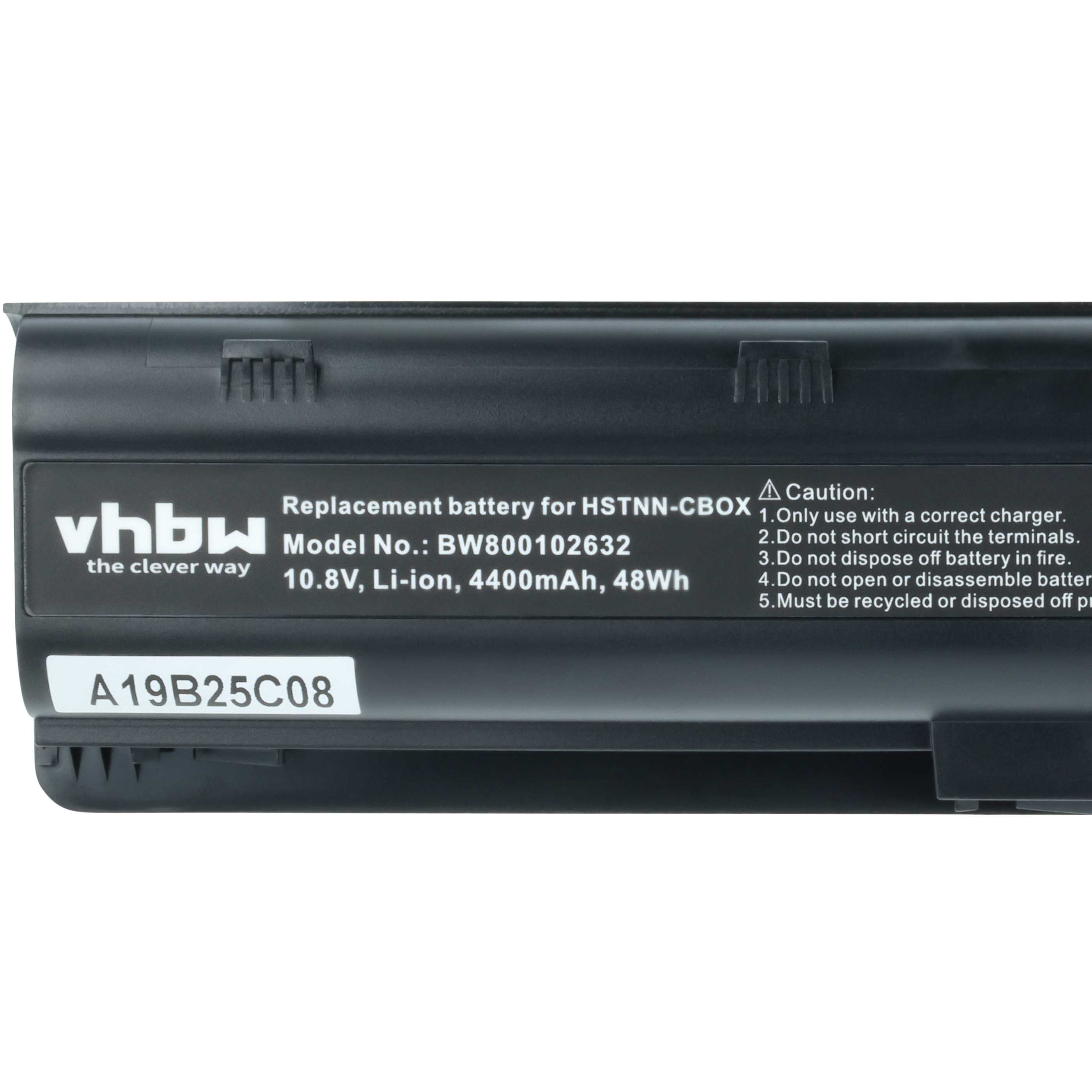 Batteria sostituisce HP 586006-321, 586006-361, 586028-341 per notebook - 4400mAh 10,8V Li-Ion nero