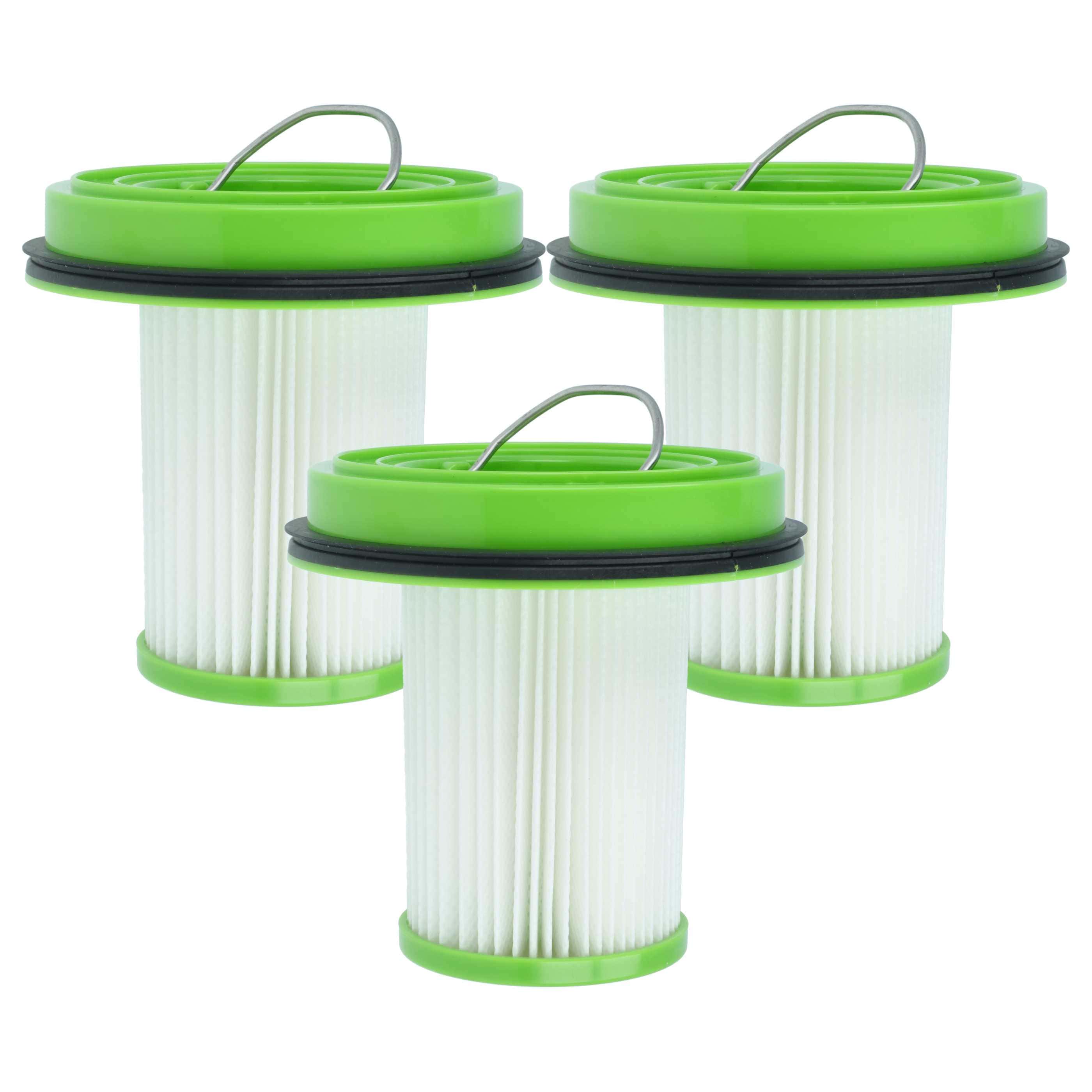 3x Filter replaces Greenworks 2950707, ASV-HF2-GW for Greenworks Vacuum Cleaner, filter class H13