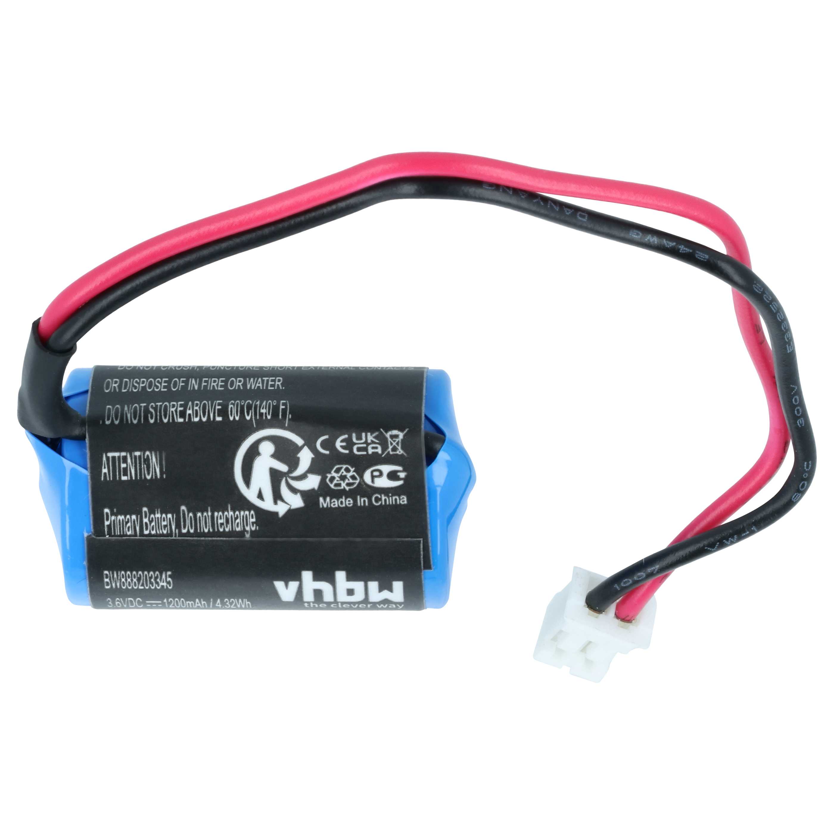 Pile (5 pcs.) remplace Siemens A2C59511954, A2C59511954X chronotachygraphe - 1200mAh 3,6V Li-SOCl2