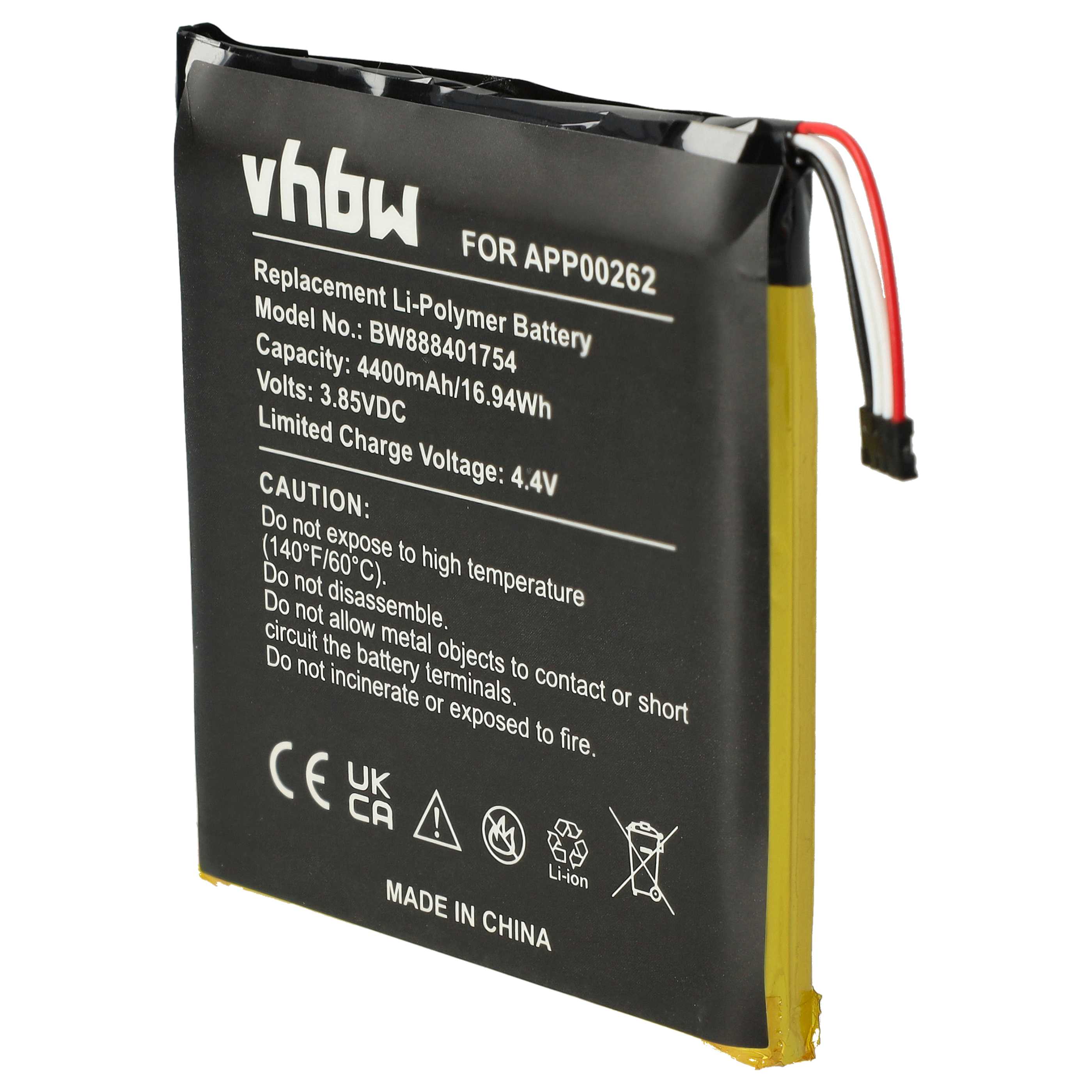 Mobile Phone Battery Replacement for Caterpillar APP00262, 1ICP8/59/66 - 4400 mAh 3.85 V Li-polymer