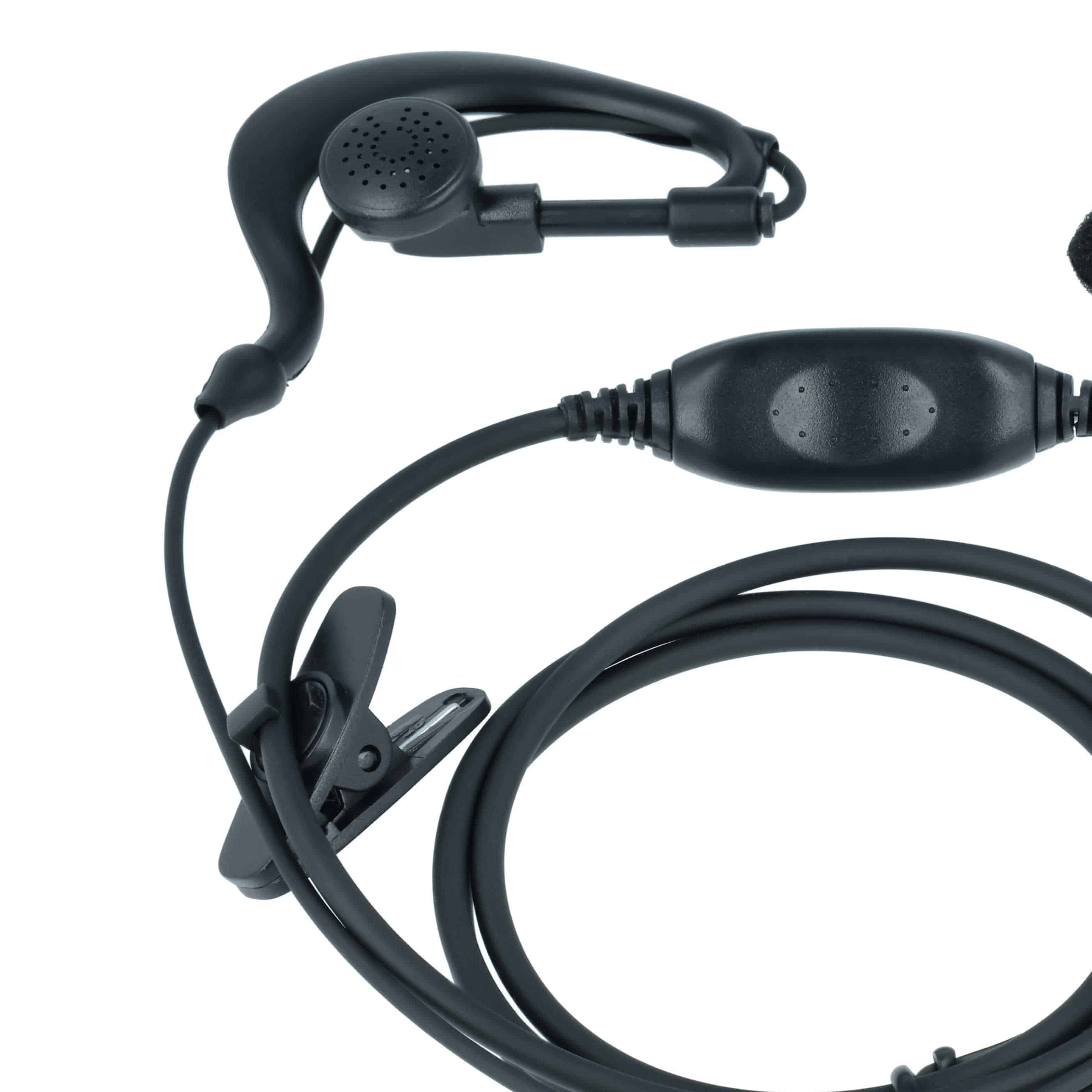 5x Security Radio Headset as Replacement Motorola FTN6583 - "Take Call Button", Clip Mount