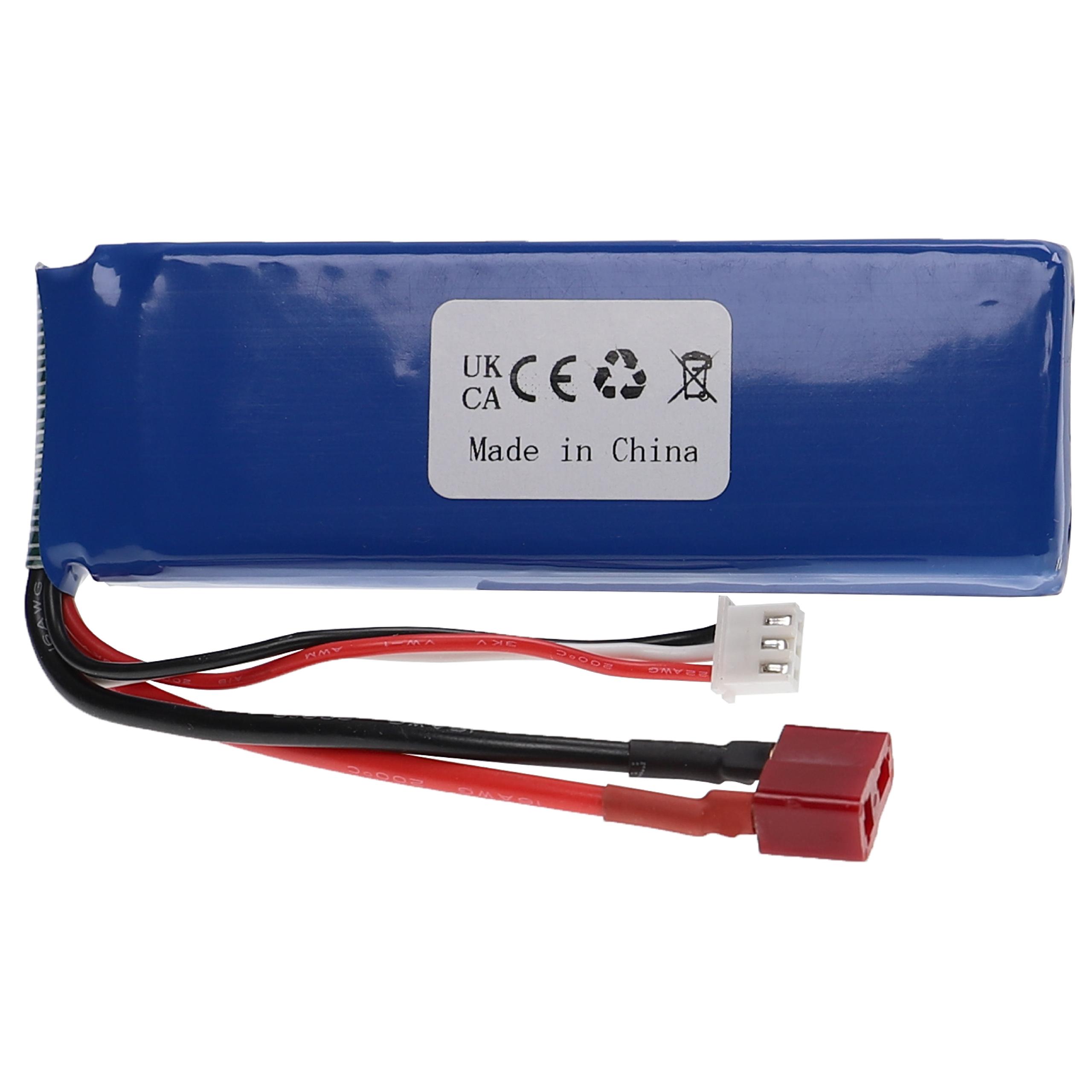 Batterie pour modèle radio-télécommandé - 2200mAh 7,4V Li-polymère, T-connecteur AWG16