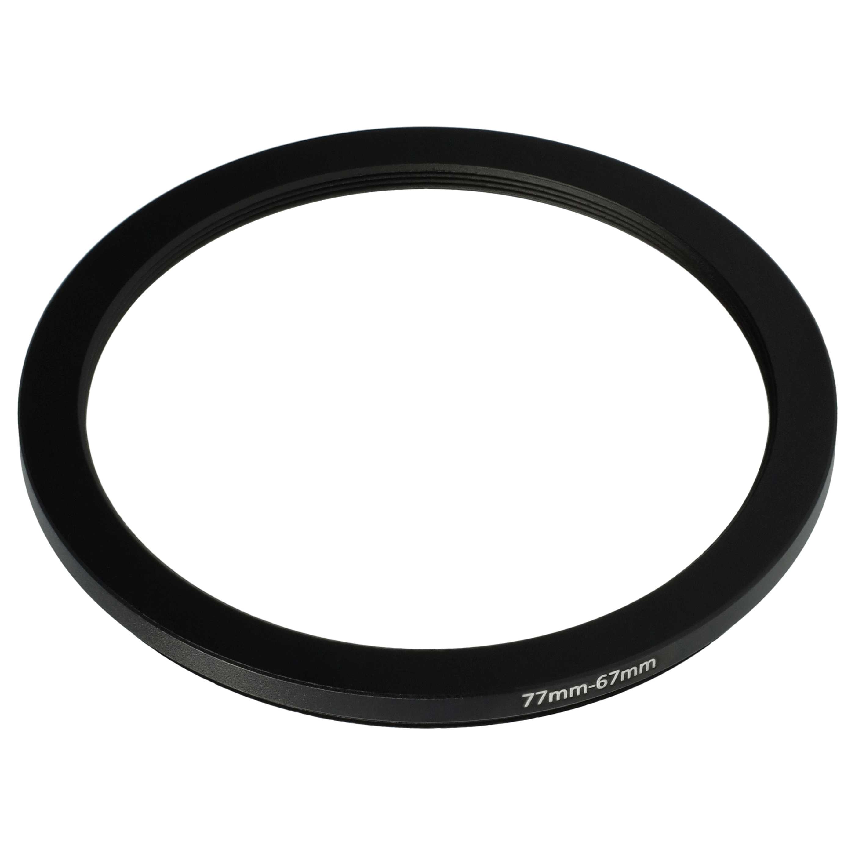 Step-Down Ring Adapter from 77 mm to 67 mm for various Camera Lenses