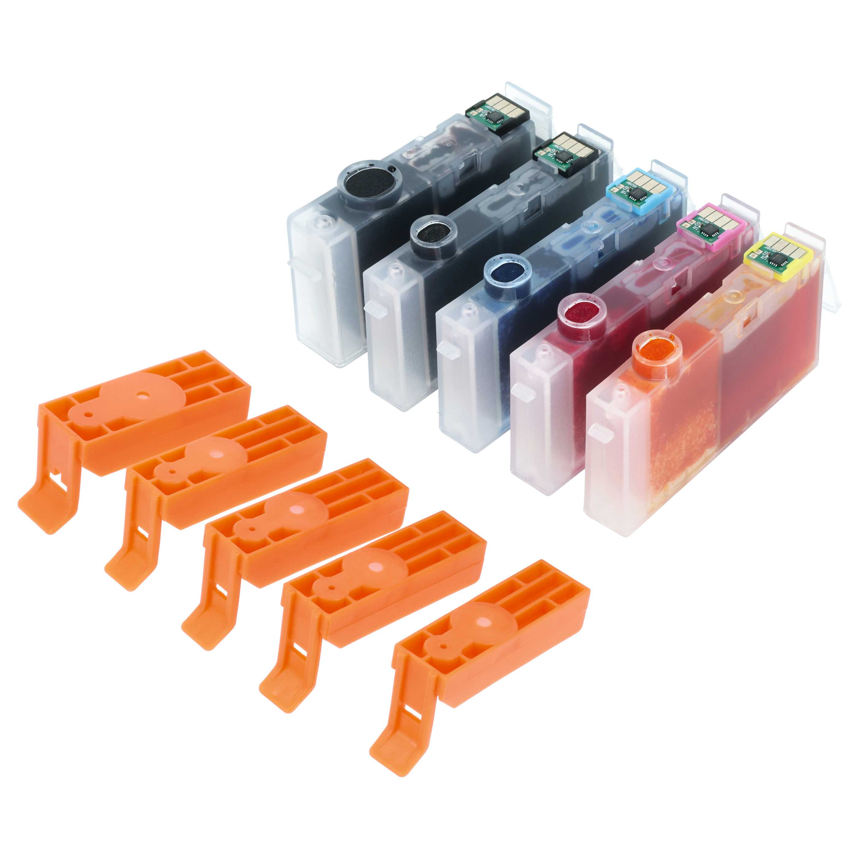 5x Set cartucce di inchiostro per stampante HP Deskjet - multicolore 40 ml + chip
