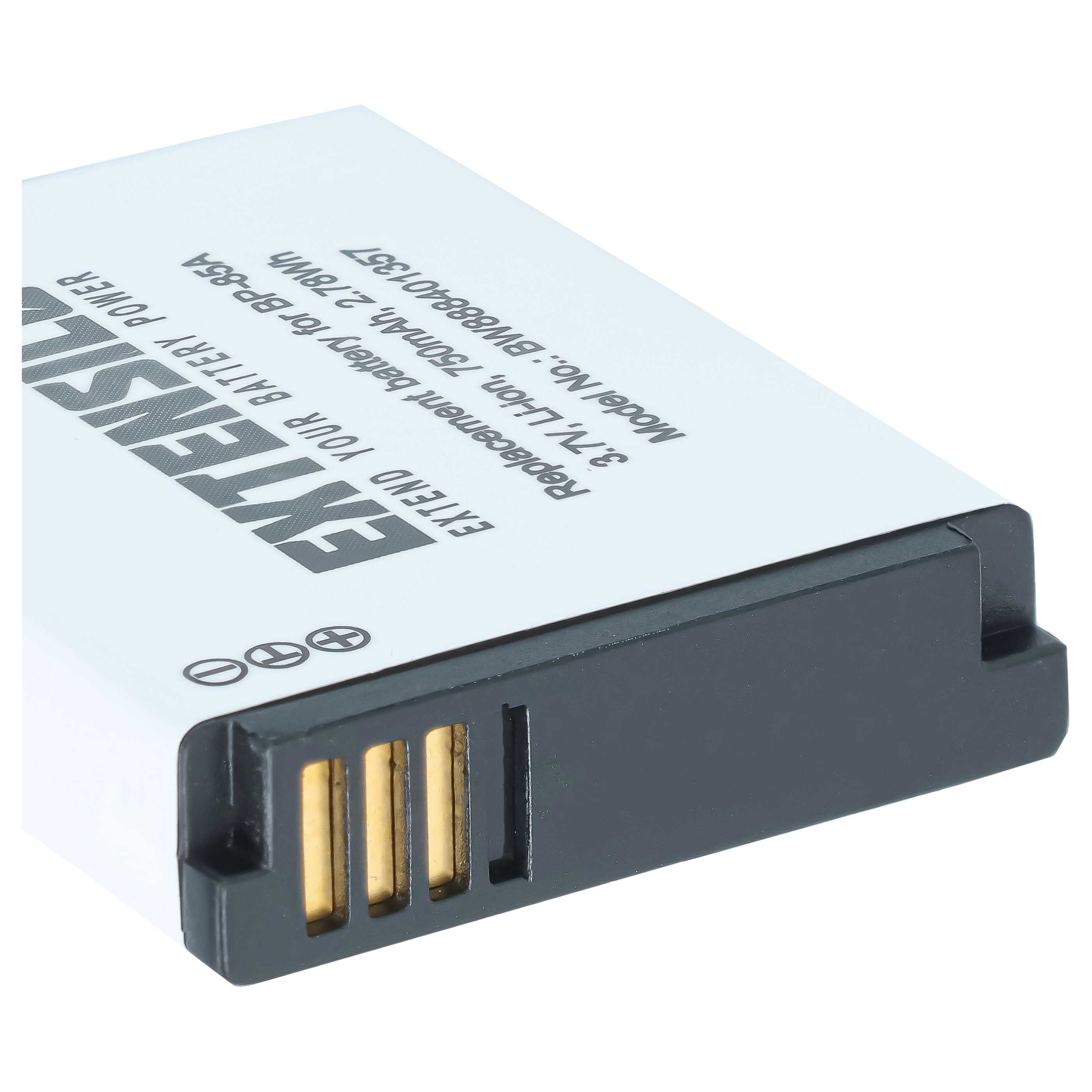 3x Battery replaces Samsung BP-85a, BP85a, EA-BP85a, IA-BP85a - 750mAh, 3.7V, Li-Ion