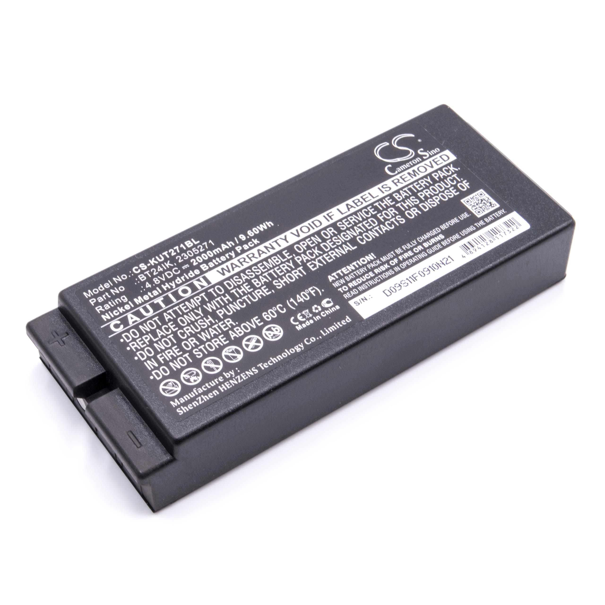 Batería reemplaza Danfoss 2305271, BT24IK para mando distancia industrial Ikusi - 2000 mAh 4,8 V NiMH