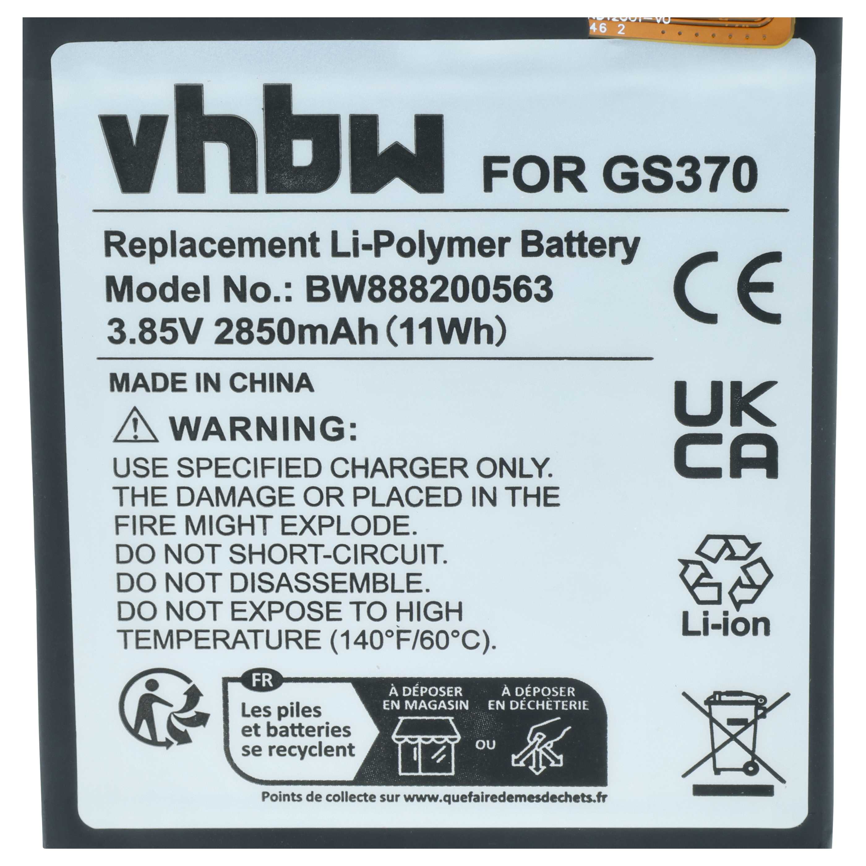Akumulator do telefonu smartfona zamiennik Gigaset V30145-K1310-X465 - 2850 mAh 3,85 V LiPo