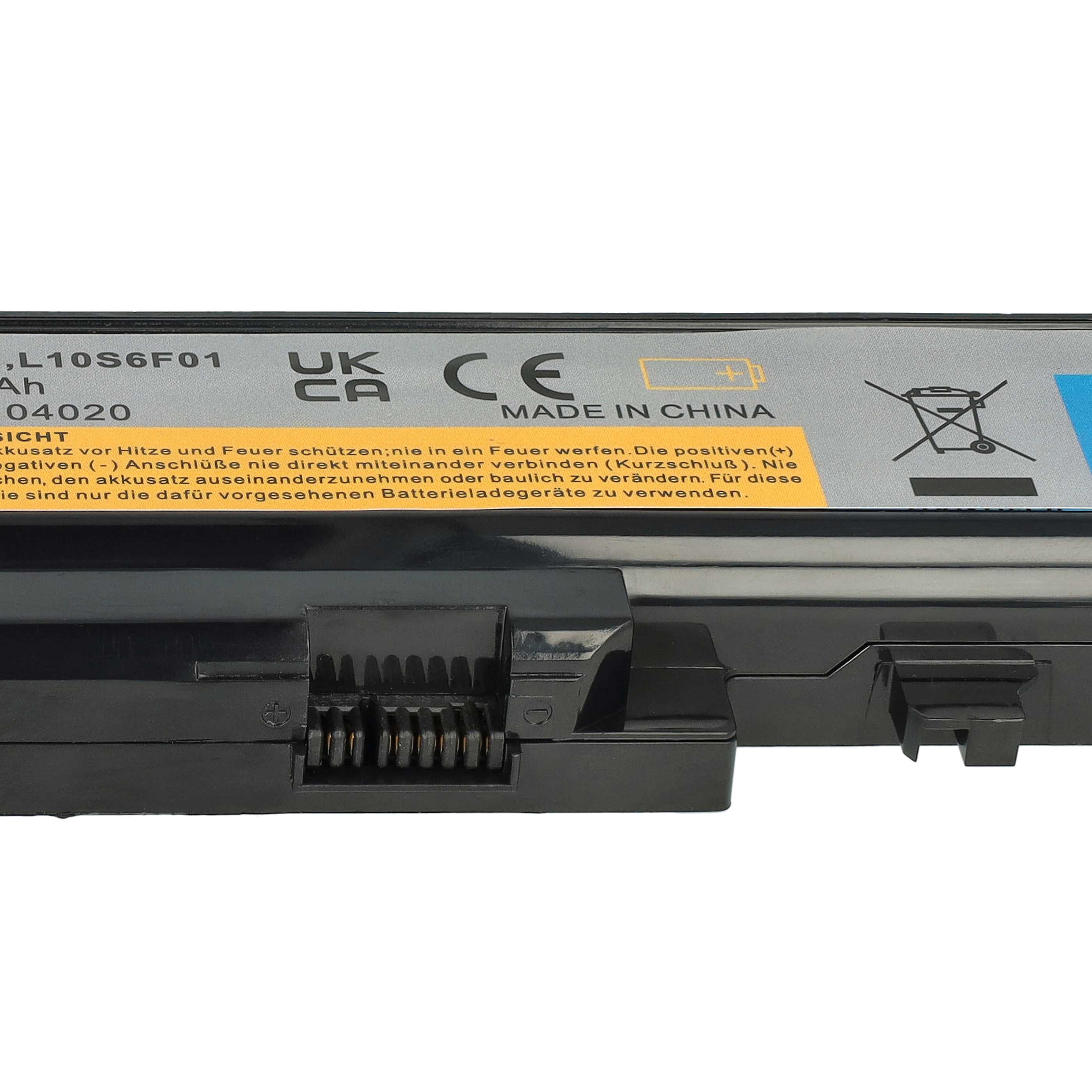 Notebook Battery Replacement for Lenovo L10P6F01, 57Y6626, 57Y6625, L10S6F01 - 4400mAh 11.1V Li-Ion, black