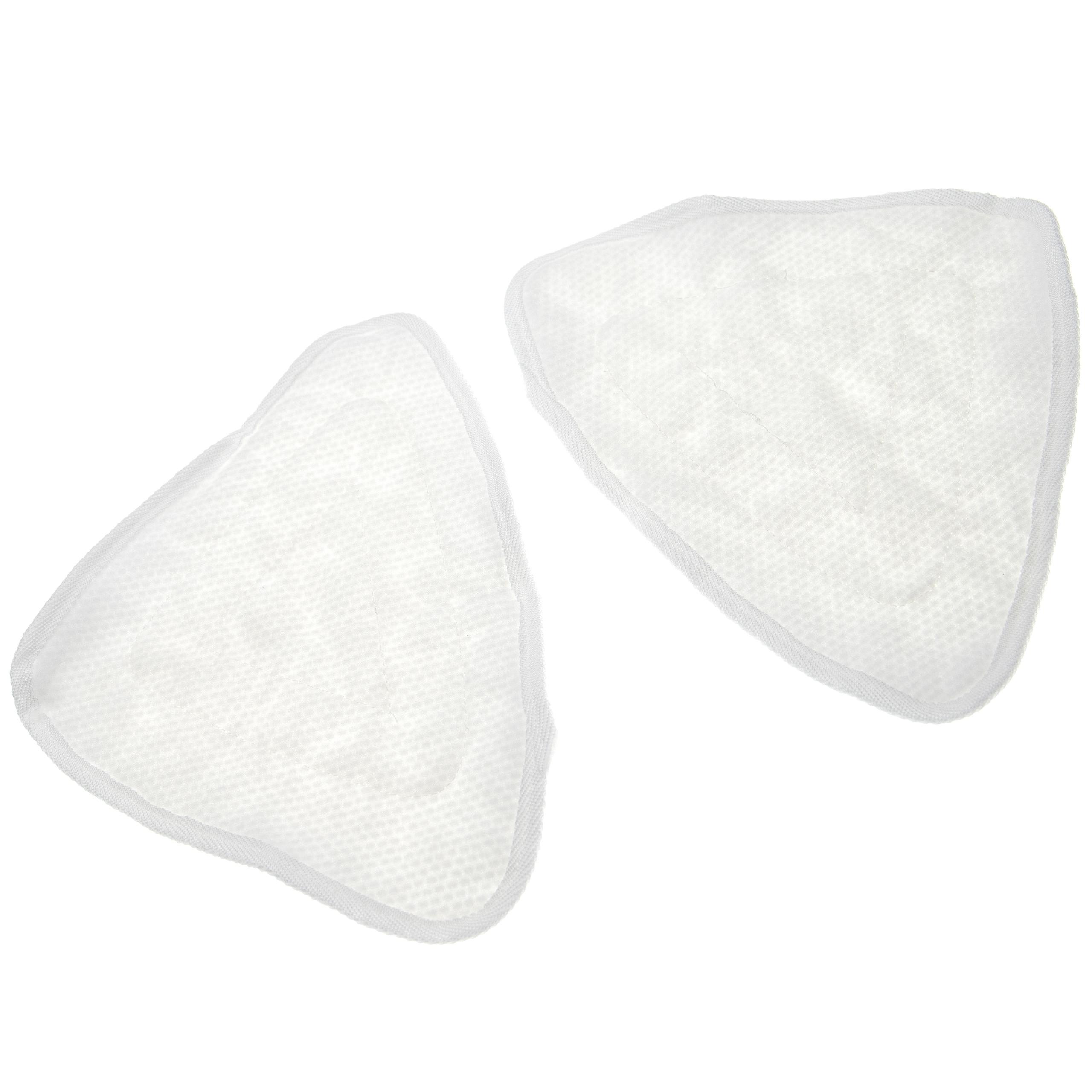 2x Cleaning Pad replaces Vileda 146576 for ViledaHot Spray Steamer, Steam Mop - Microfibre White
