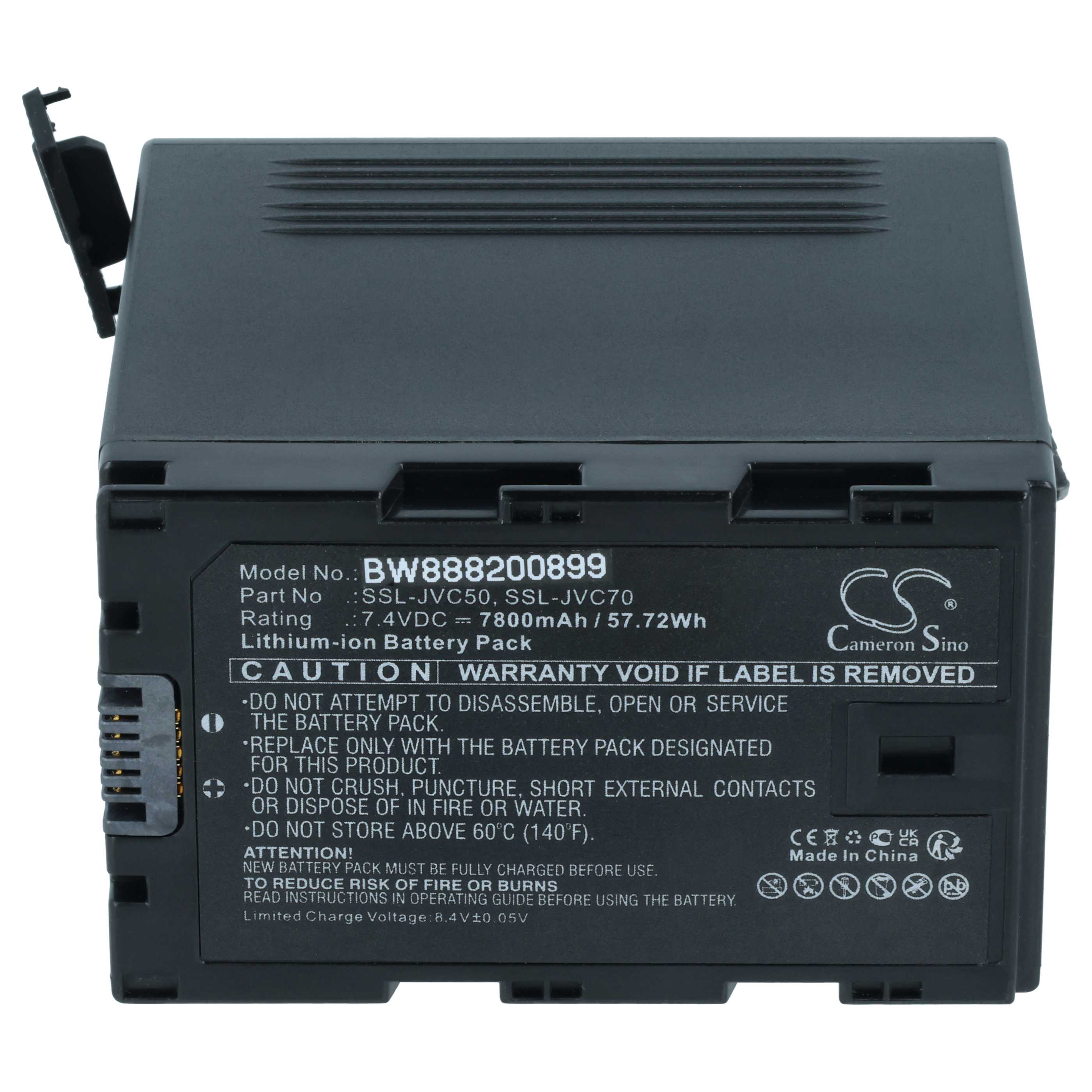 Videocamera 2x Battery replaces JVC SSL-50, SSL-70 - 7800 mAh 7.4 V Li-Ion