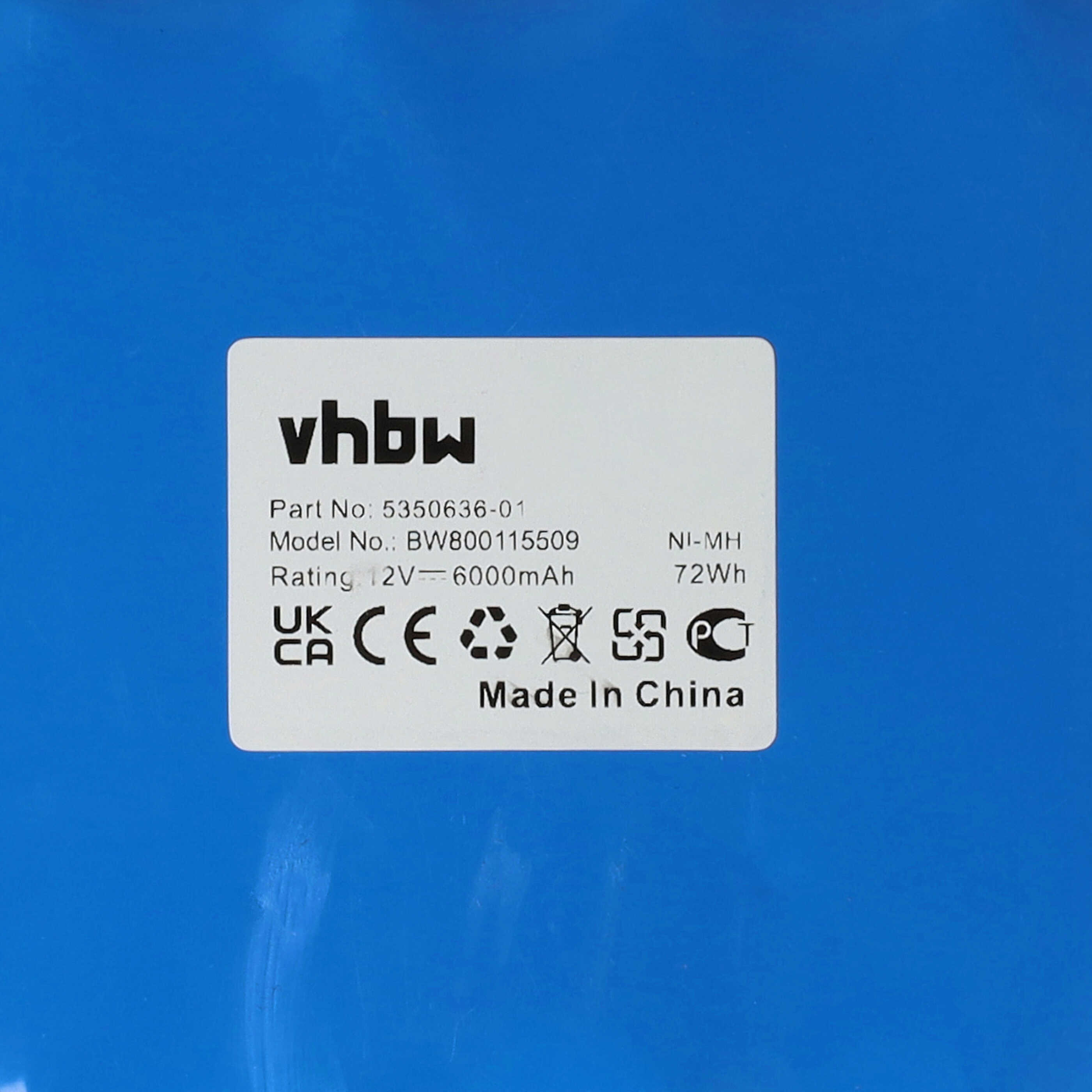 Akumulator do robota koszącego zamiennik Husqvarna 535063601, 5350636-01 - 6000 mAh 12 V NiMH, niebieski