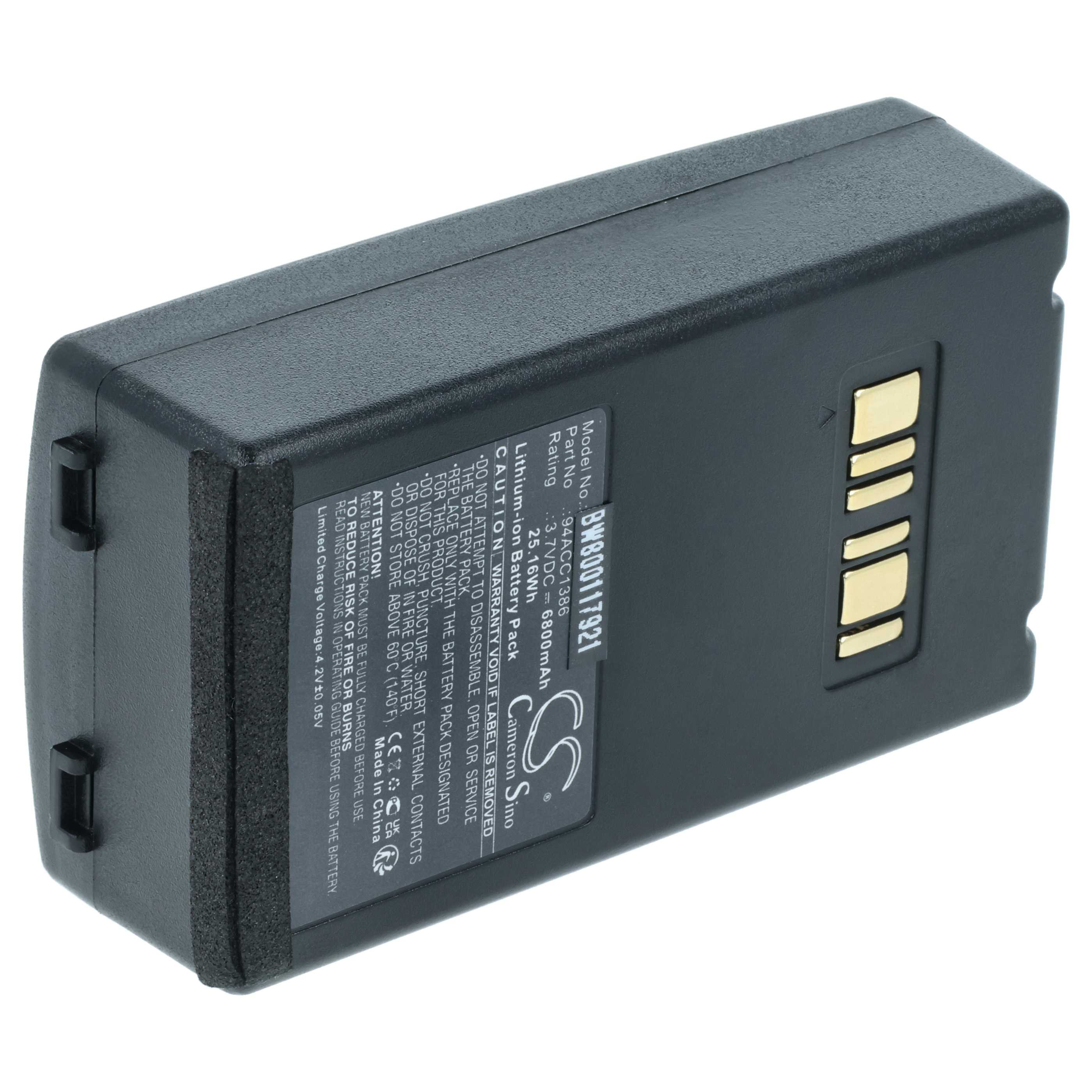 Battery replaces Datalogic 94ACC1386, BT-26, BT-10 for Datalogic Barcode Scanner POS - 6800 mAh 3.7 V
