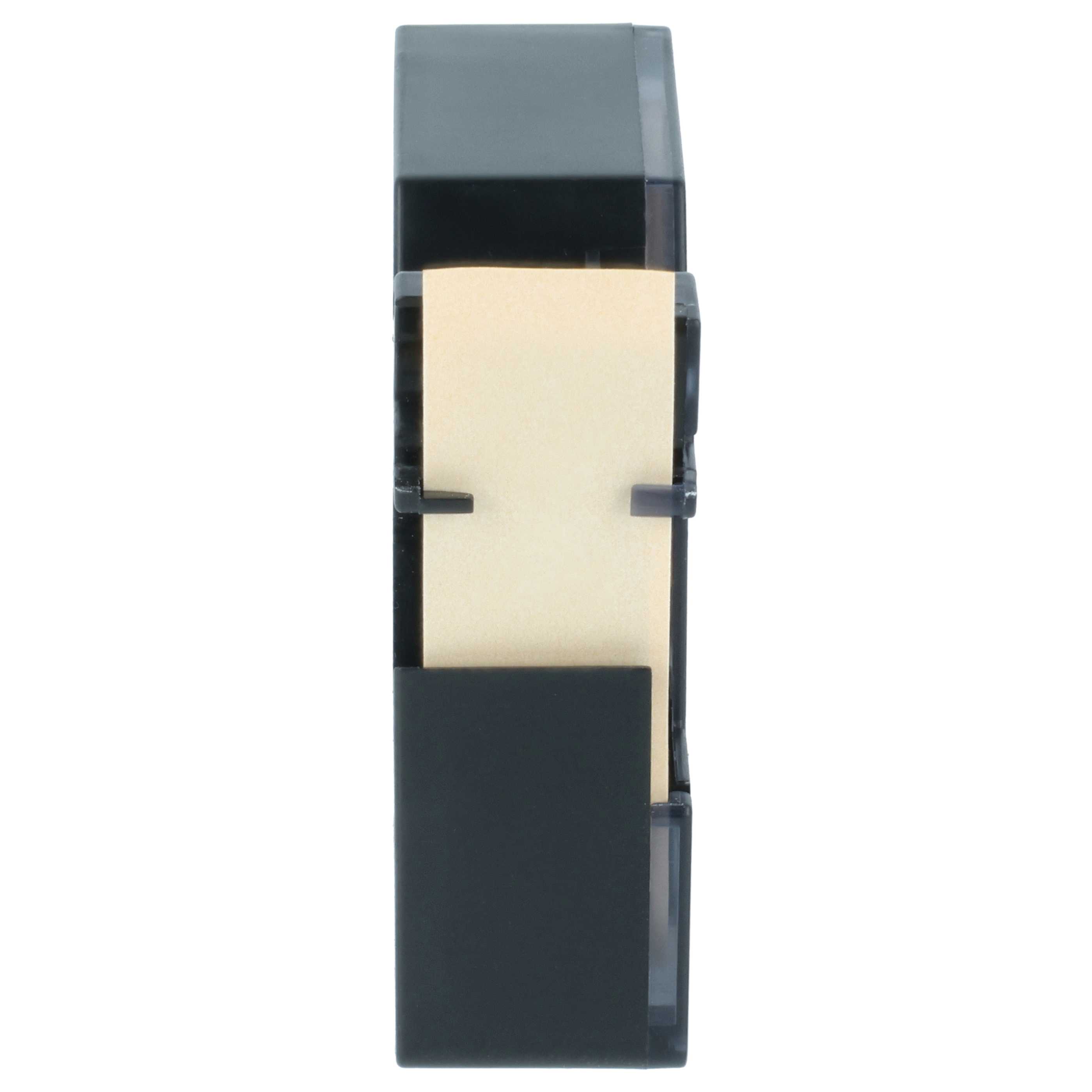 Cassetta nastro sostituisce Dymo 18433 per etichettatrice 19mm nero - giallo, vinile