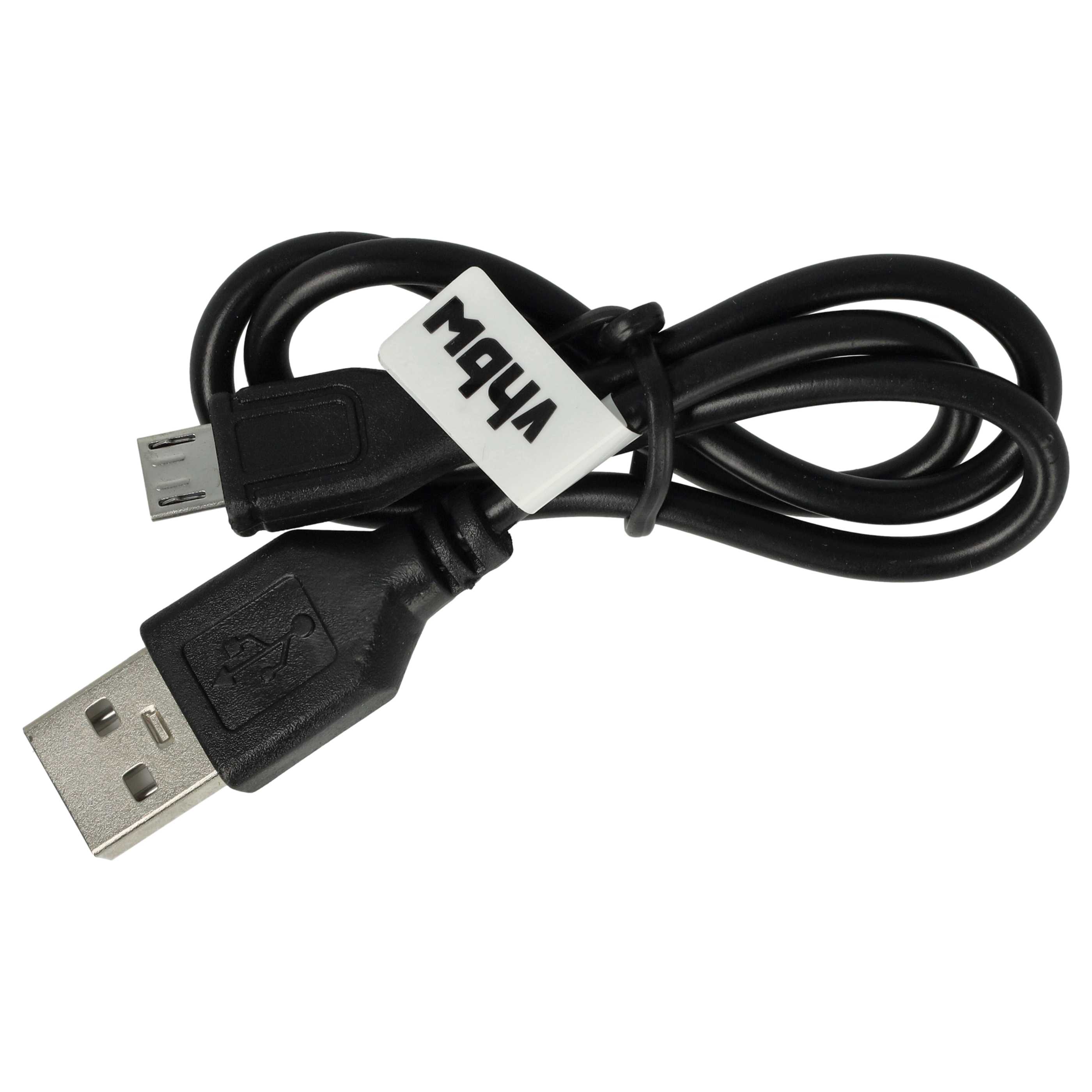 100x Micro-USB Cable USB Type A to Micro USB suitable for various devices - Black, 0.3 m