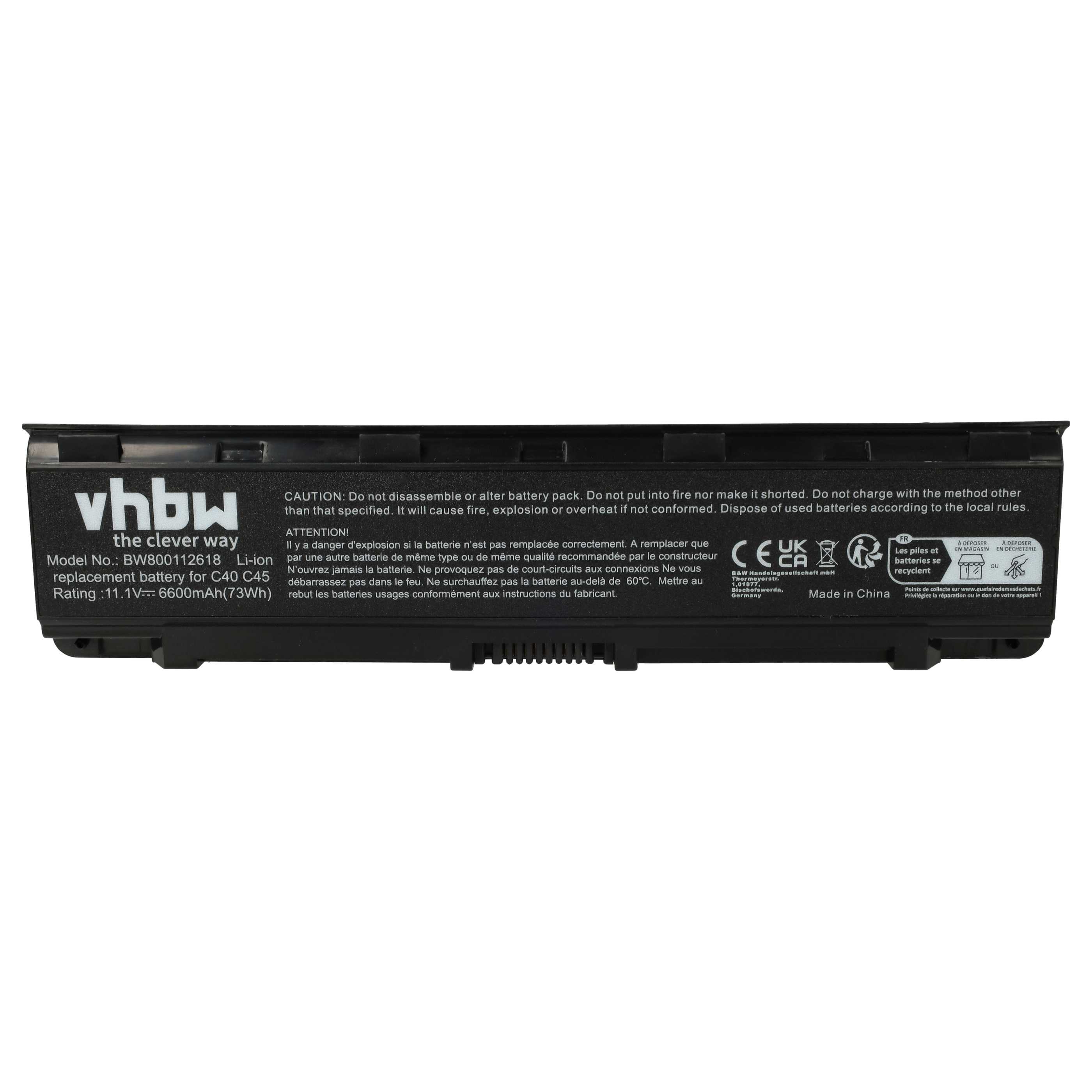 Akumulator do laptopa zamiennik Toshiba PA5109, PA5108, PA5108U-1BRS - 6600 mAh 10,8 V Li-Ion, czarny