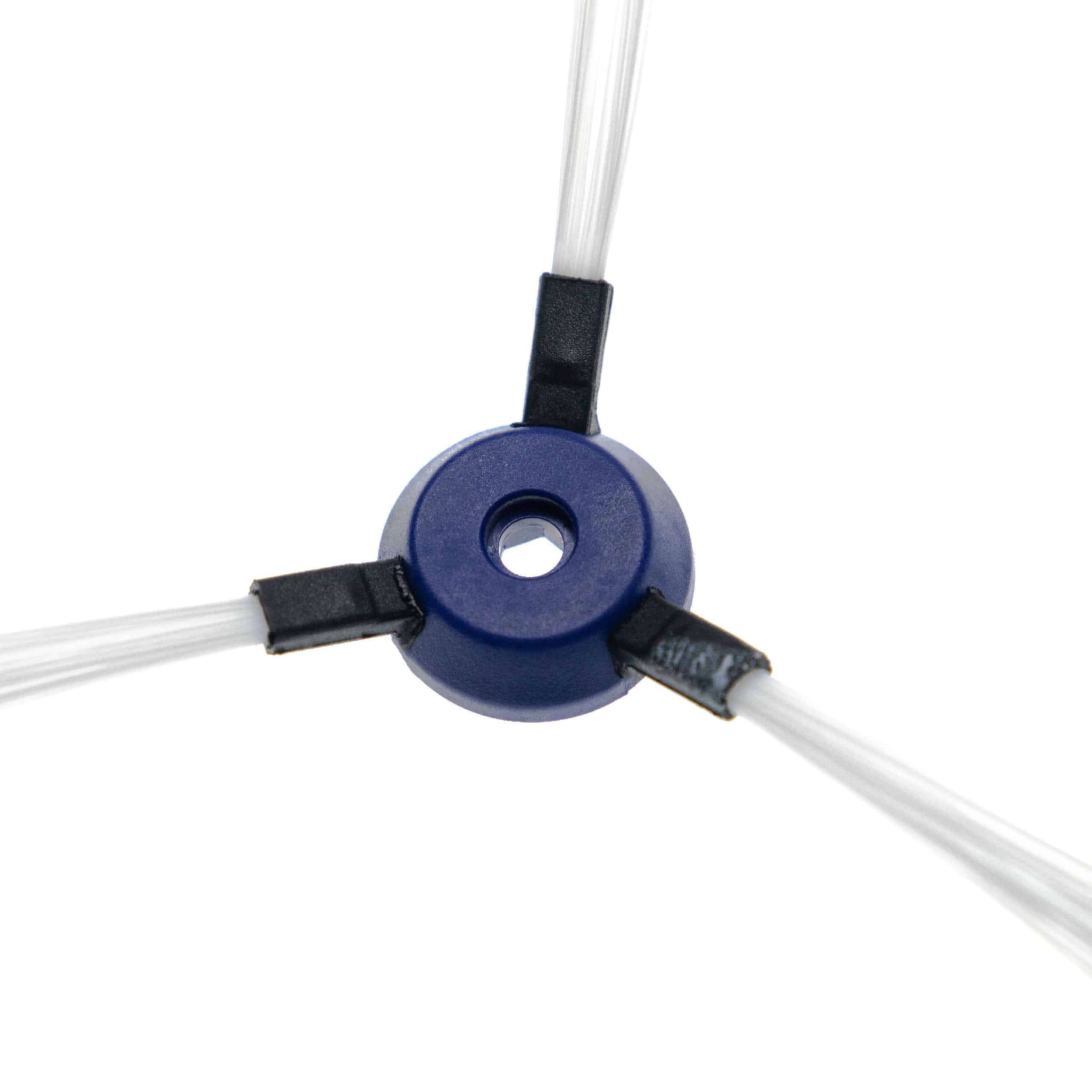2x Cepillo lateral 3 brazos para robot aspirador Rowenta Smart Force - Set de cepillos negro / blanco / azul