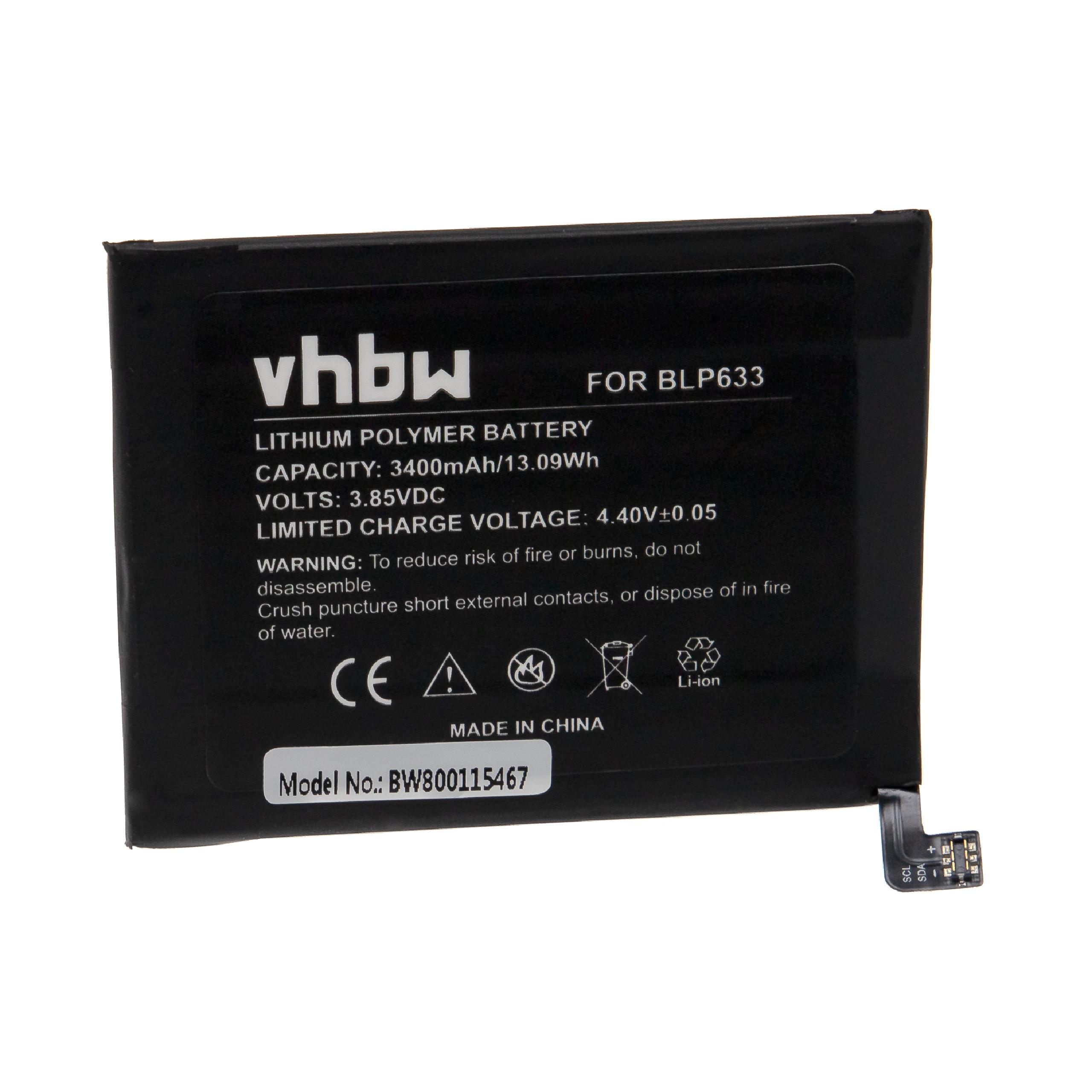 Batteria sostituisce OnePlus BLP633 per cellulare OnePlus - 3400mAh 3,85V Li-Poly
