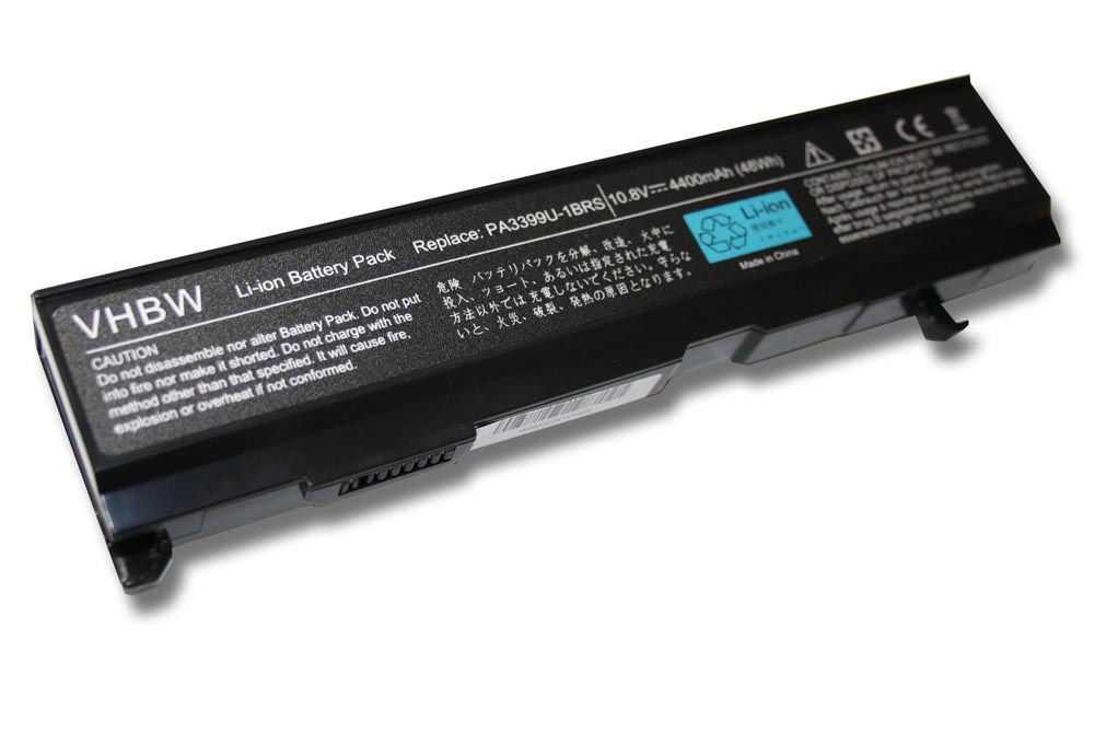 Batteria sostituisce Toshiba PA3399U-1BRS, PA3399U-1BAS per notebook Toshiba - 4400mAh 10,8V Li-Ion nero