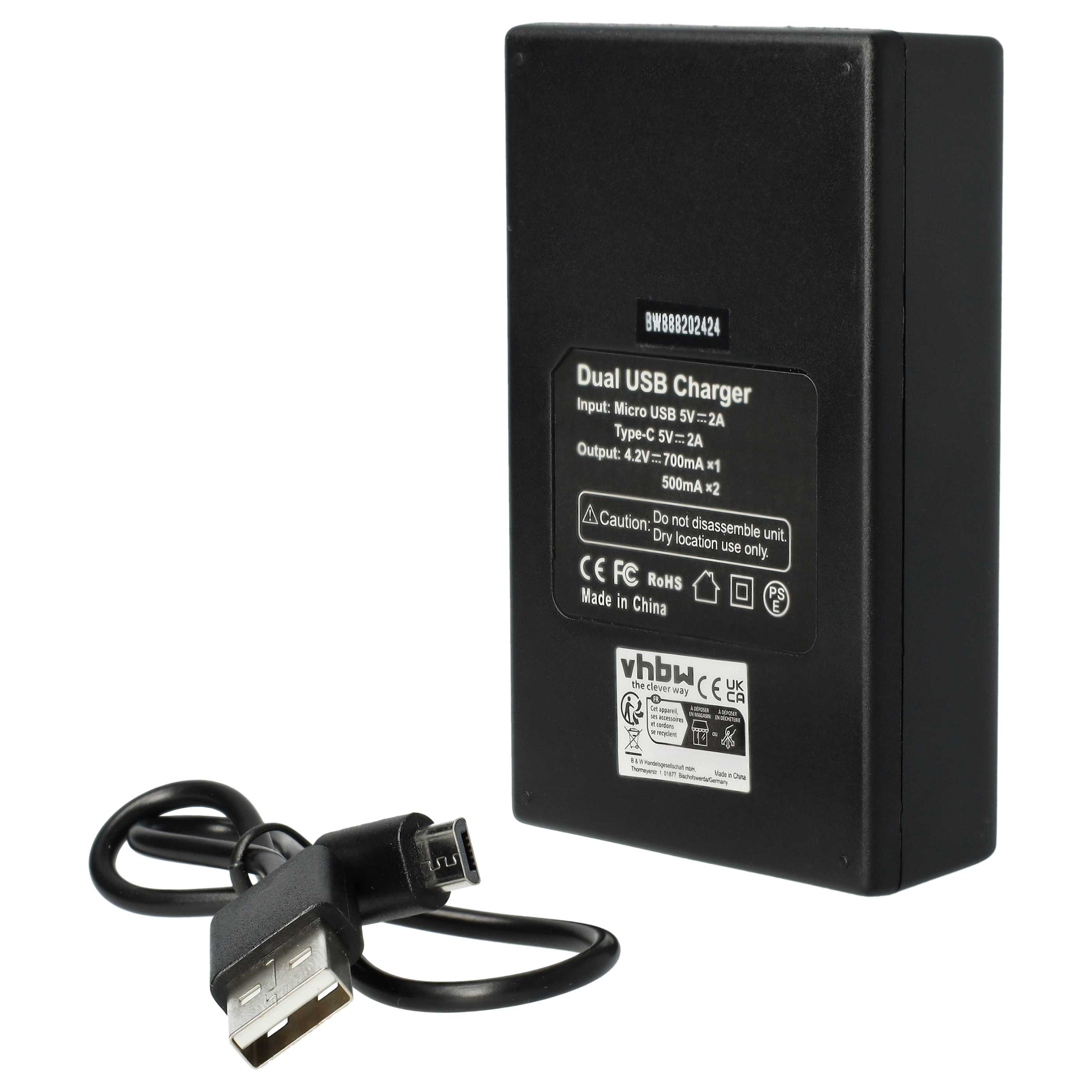 Battery Charger suitable for Canon BP-508 Camera etc. - 0.5 A, 8.4 V