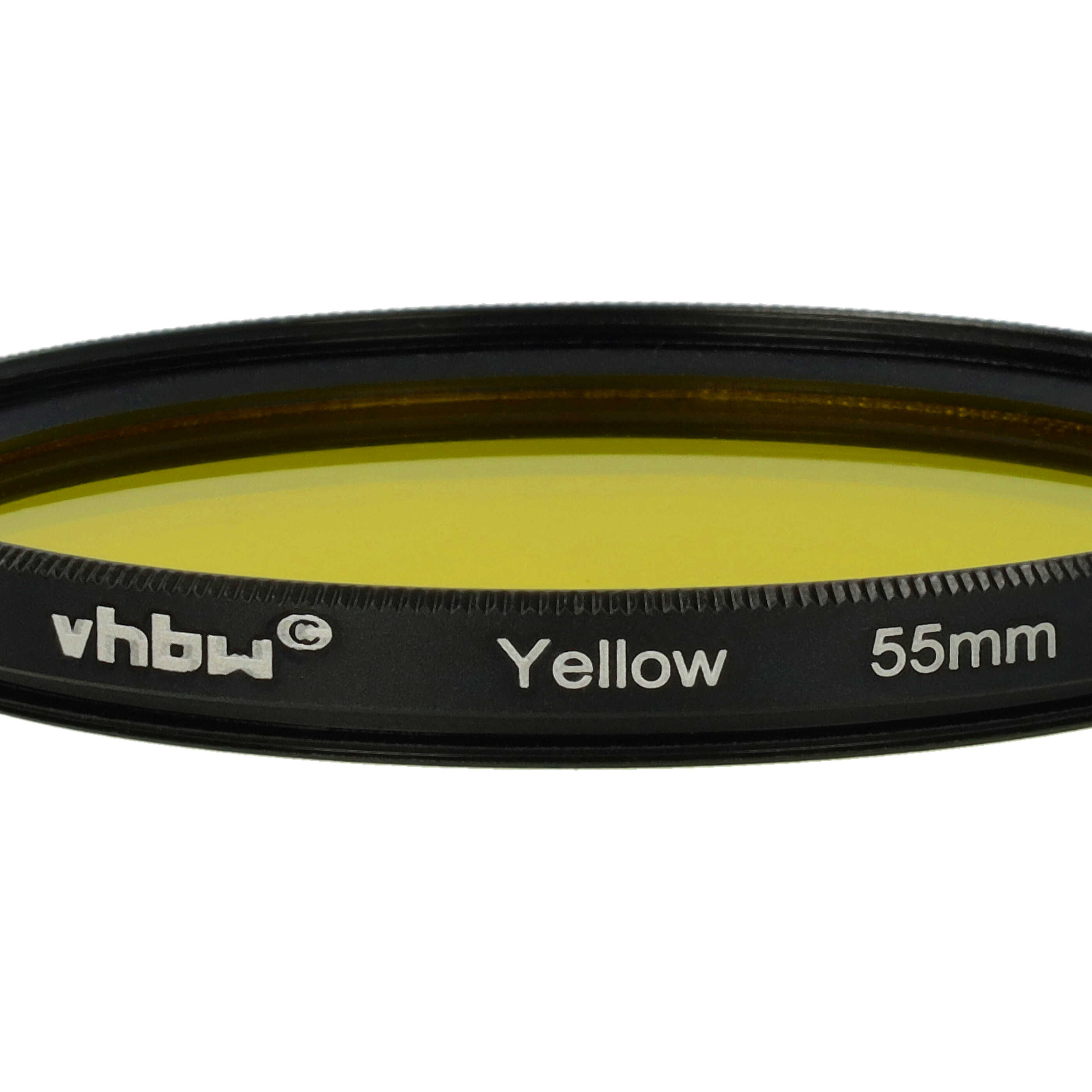 Farbfilter gelb passend für Kamera Objektive mit 55 mm Filtergewinde - Gelbfilter