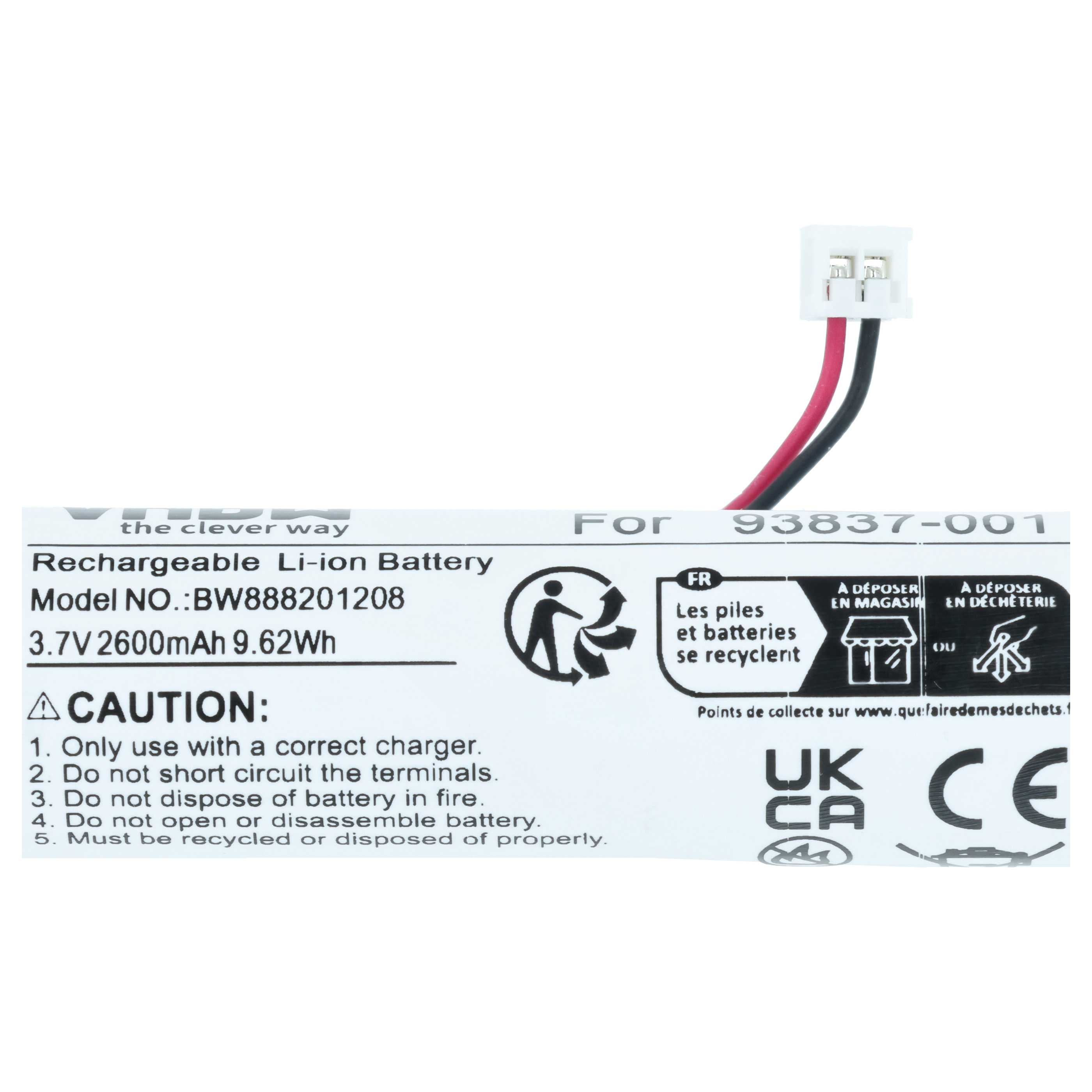 Akumulator do maszynki do strzyżenia zamiennik Wahl 93837-001, 93837-200 - 2600 mAh 3,7 V Li-Ion