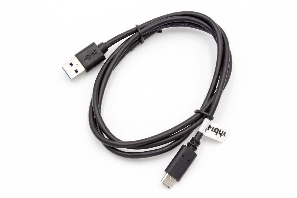 vhbw USB C Cable Charging Lead Connector Cable to USB A, 1 m Black