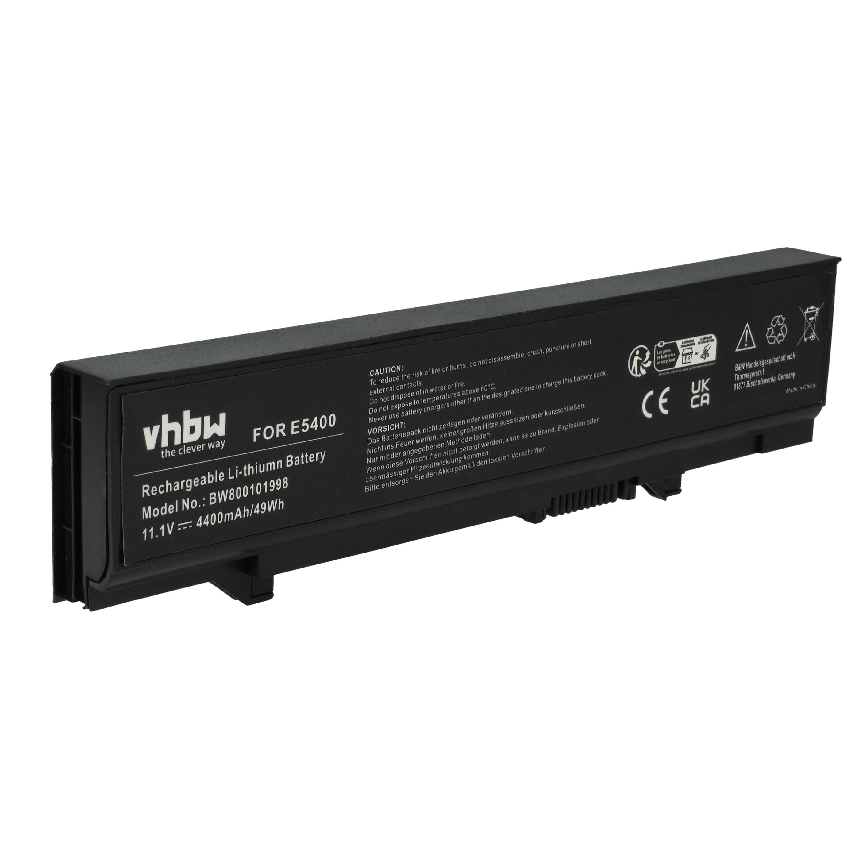 Batteria sostituisce Dell 312-0762, 312-0769, 451-10616 per notebook - 4400mAh 11,1V Li-Ion argento grigio