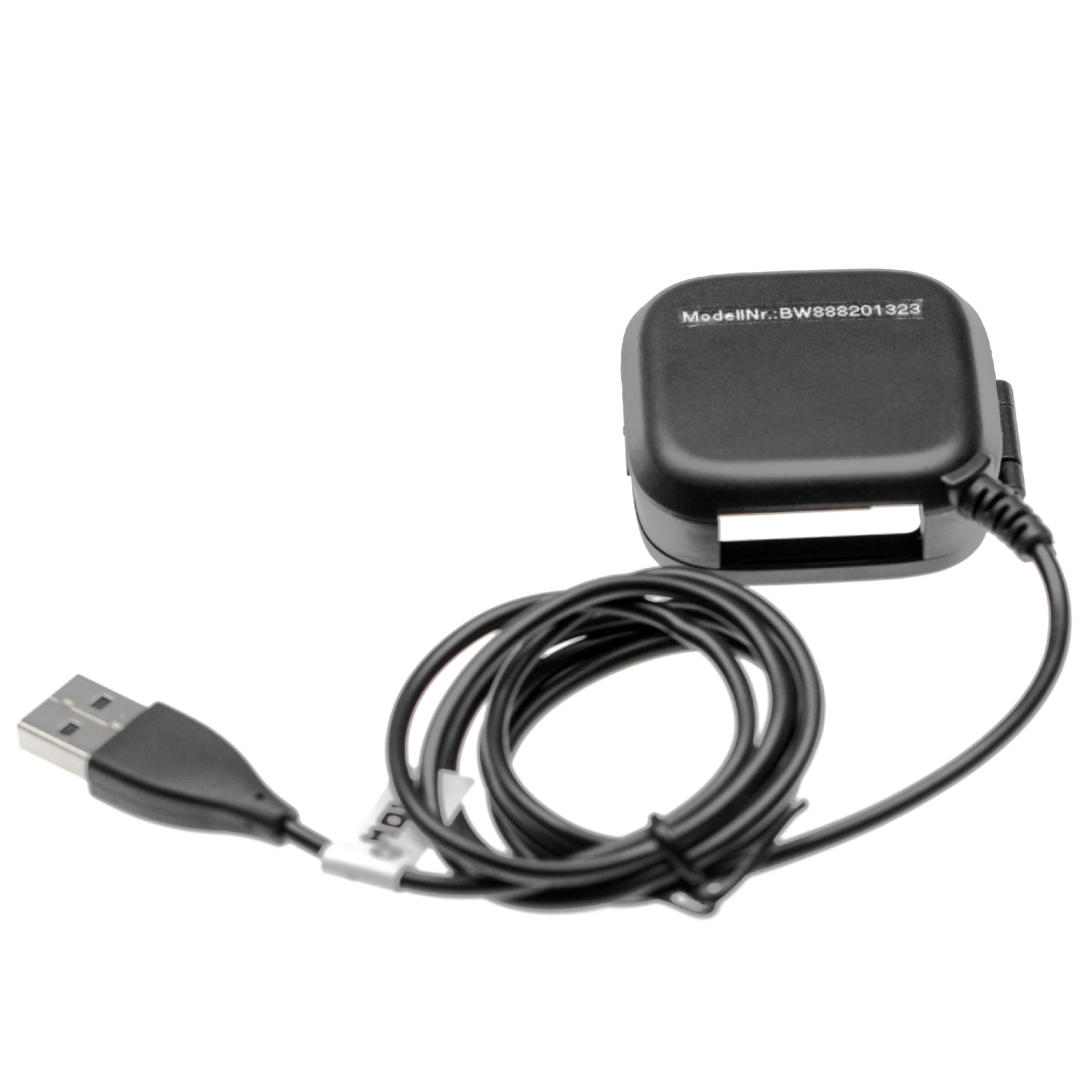 Charging Station suitable for Fitbit Versa 2 Fitness Tracker - Cable, 100cm, black