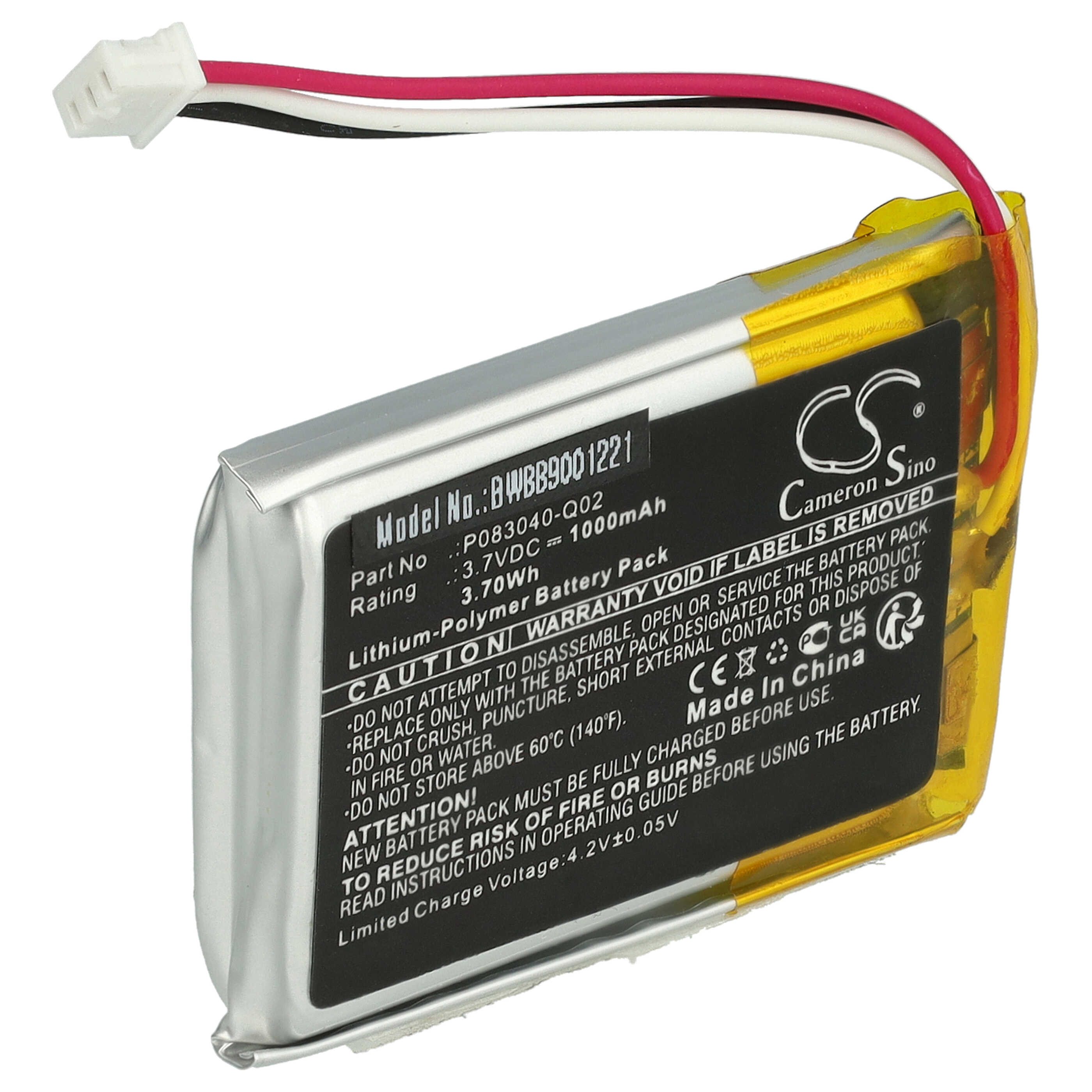 Akumulator do słuchawek bezprzewodowych zamiennik AKG P083040-Q02 - 1000 mAh 3,7 V LiPo