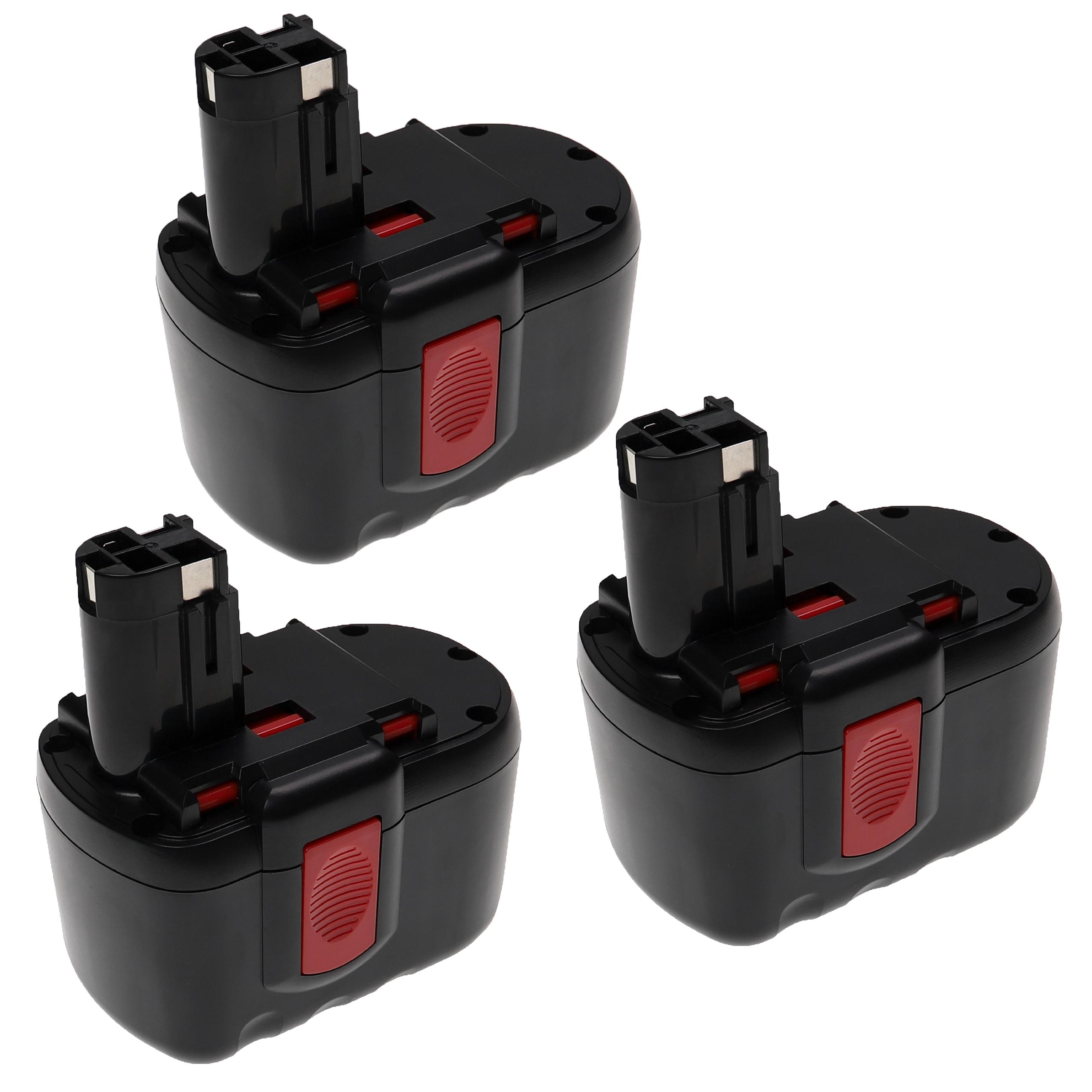 3x Battery replaces Bosch 2607335280, 2607335279, 2607335268 Electric Power Tool - 3300 mAh, 24 V, NiMH