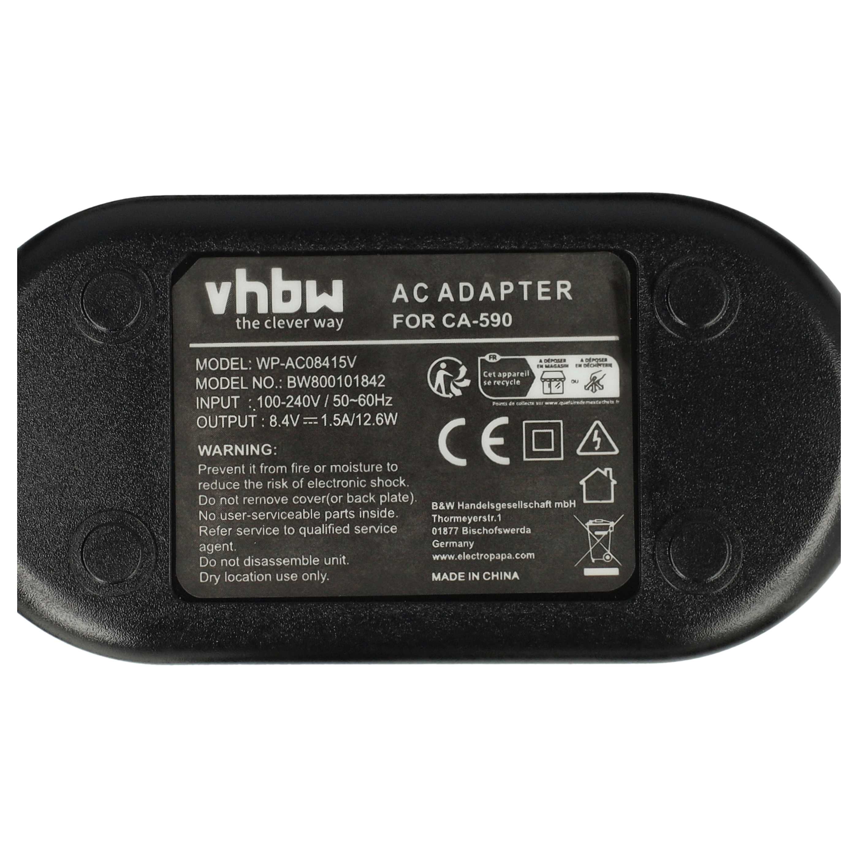 Power Supply replaces CA590A CA-590 CA590E CA590K CA-590A CA-590E CA590 for Camera - 2 m, 8.4 V 2.0 A