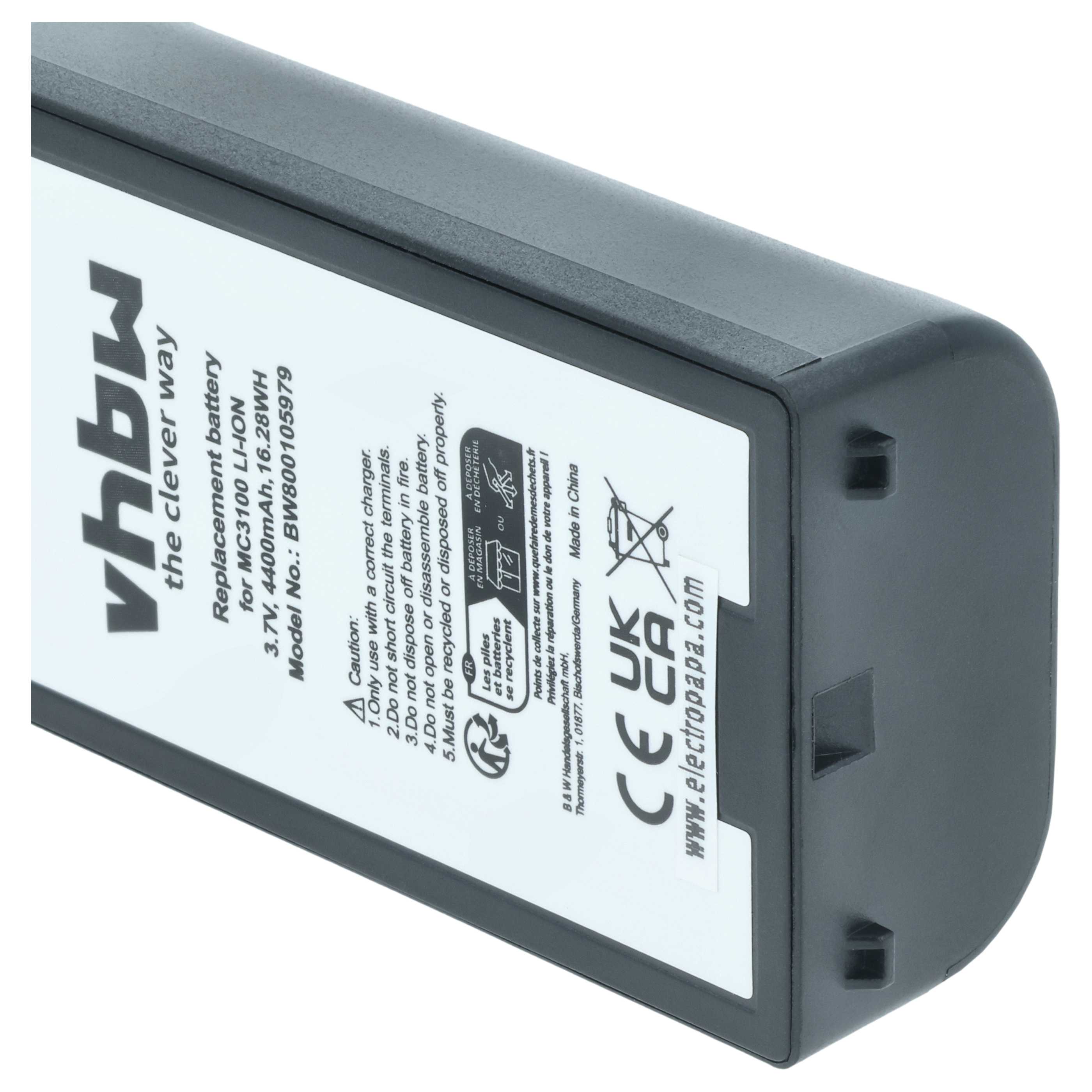 2x Akumulator do czytnika kodów kreskowych zamiennik Symbol 82-127909-02 - 4400 mAh 3,7 V Li-Ion