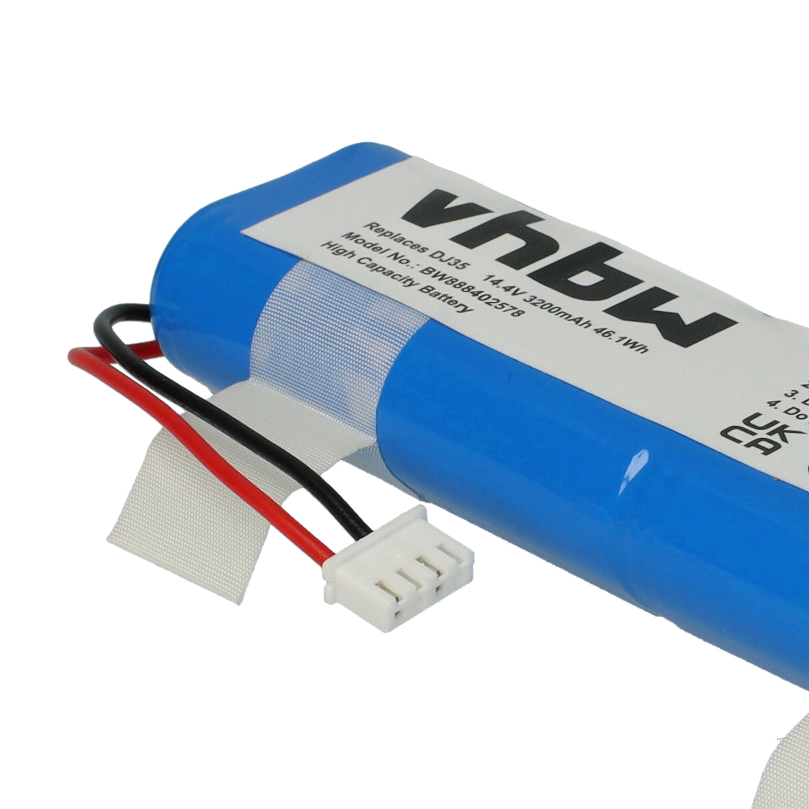 Batteria sostituisce Ecovacs S08-LI-144-2500 per robot aspiratore Ecovacs - 3200mAh 14,4V Li-Ion