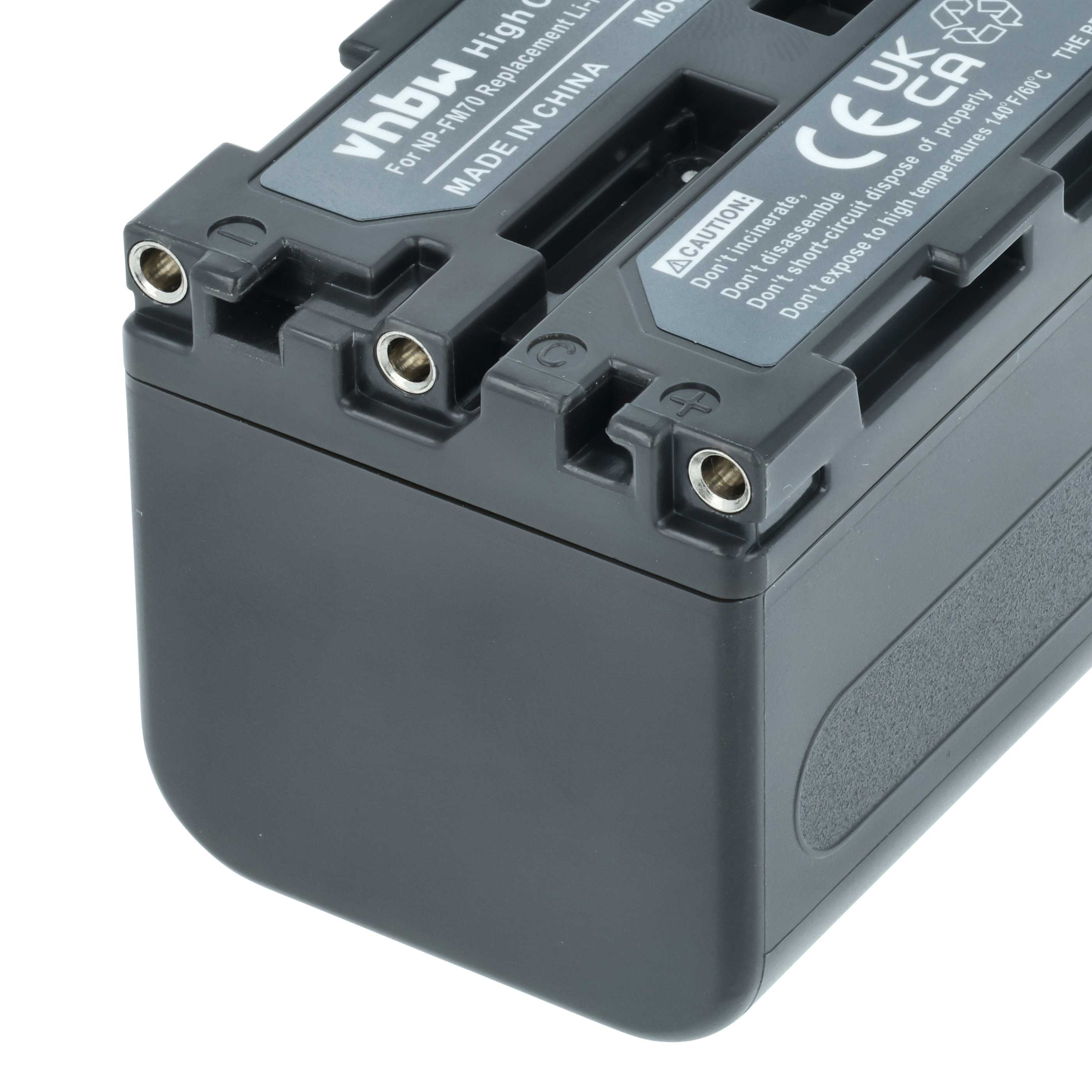 Videocamera Battery replaces Sony NP-FM30, NP-FM50, NP-FM70, NP-FM90, NP-FM91, NP-QM51 - 2000 mAh 7.2 V Li-Ion