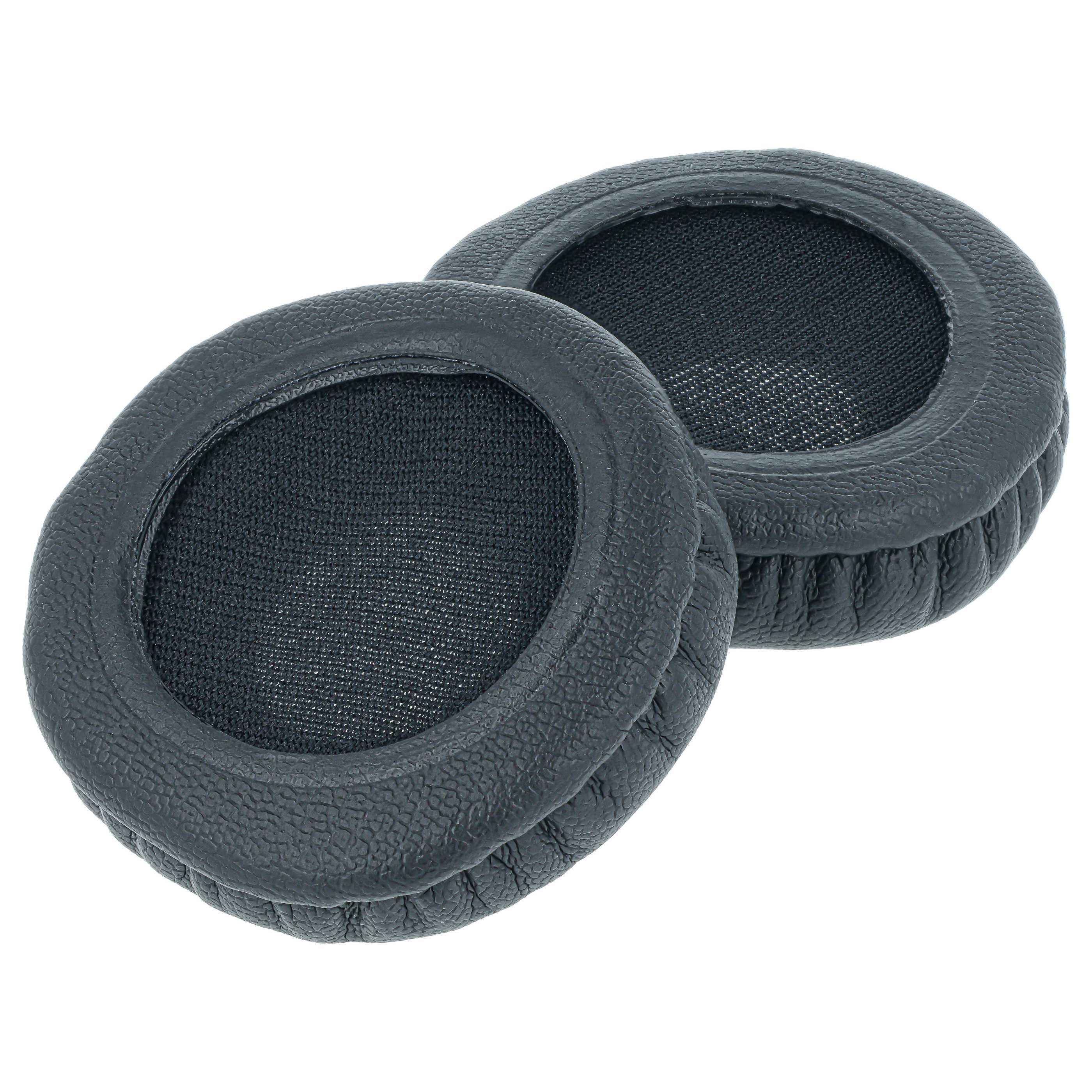 2x Cuscinetti per cuffie AKG, Sennheiser, Koss, cuffie con un cuscinetto auricolare da 50 mm - 5cm nero