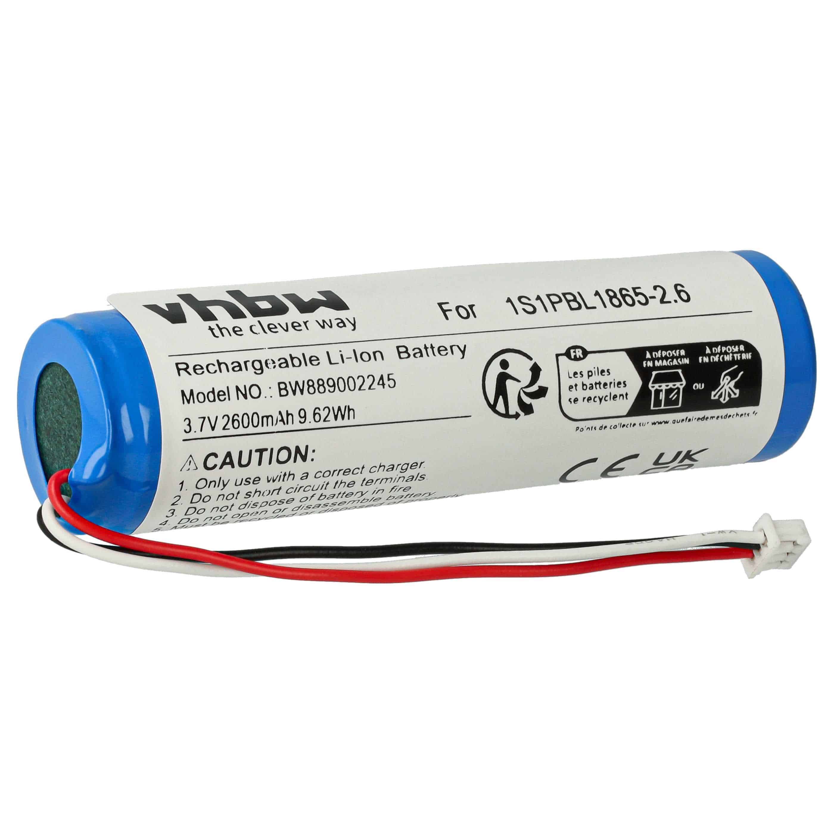 Batterie remplace Philips 1S1PBL1865-2.6 pour moniteur bébé - 2600mAh 3,7V Li-ion