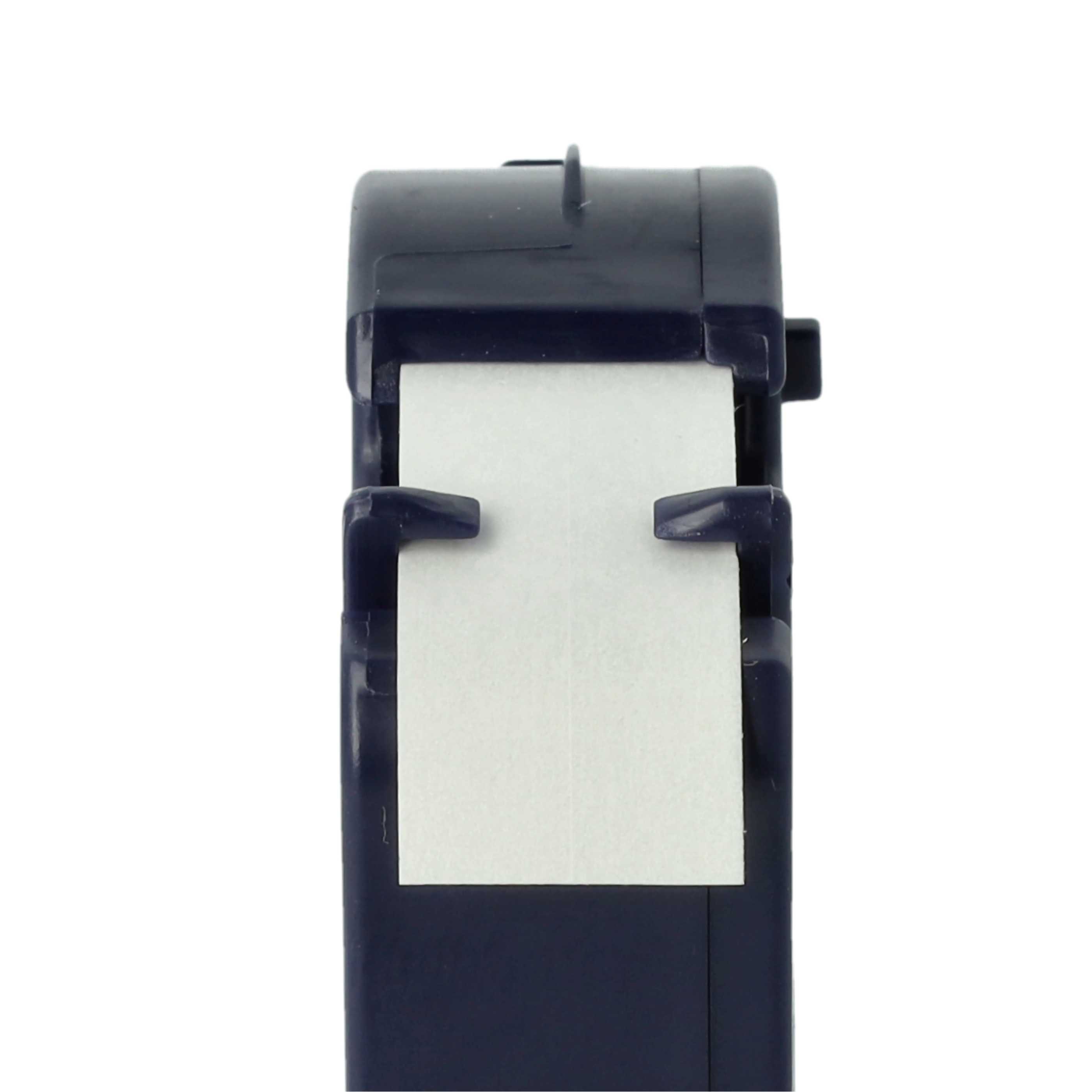 10x Cassettes à ruban remplacent Dymo S0721520, 91200 - 12mm lettrage Noir ruban Blanc