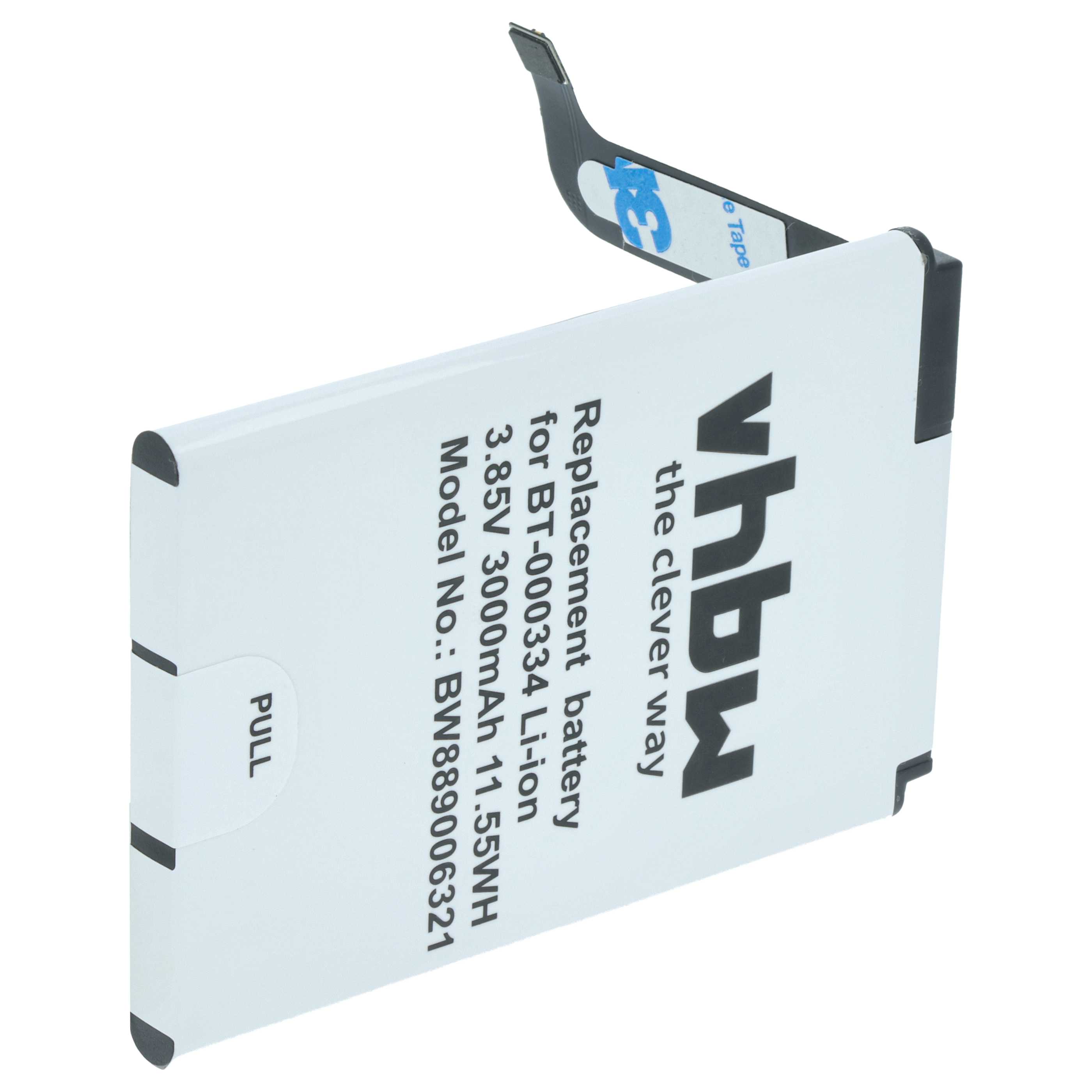 3x Battery replaces Zebra 03MAY18, BT-000334, BT-000334-1 for Zebra Barcode Scanner POS - 3000 mAh 3.85 V