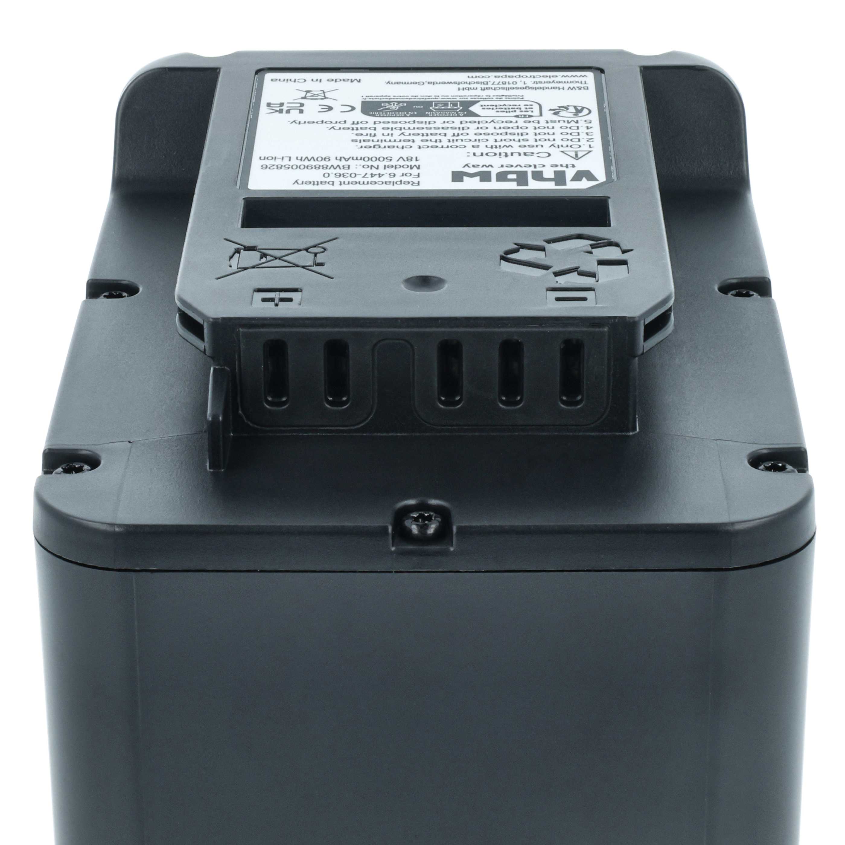 Battery replaces 2.445-034.0, 6.447-036.0 for Kärcher 5000mAh, 18V, Li-Ion