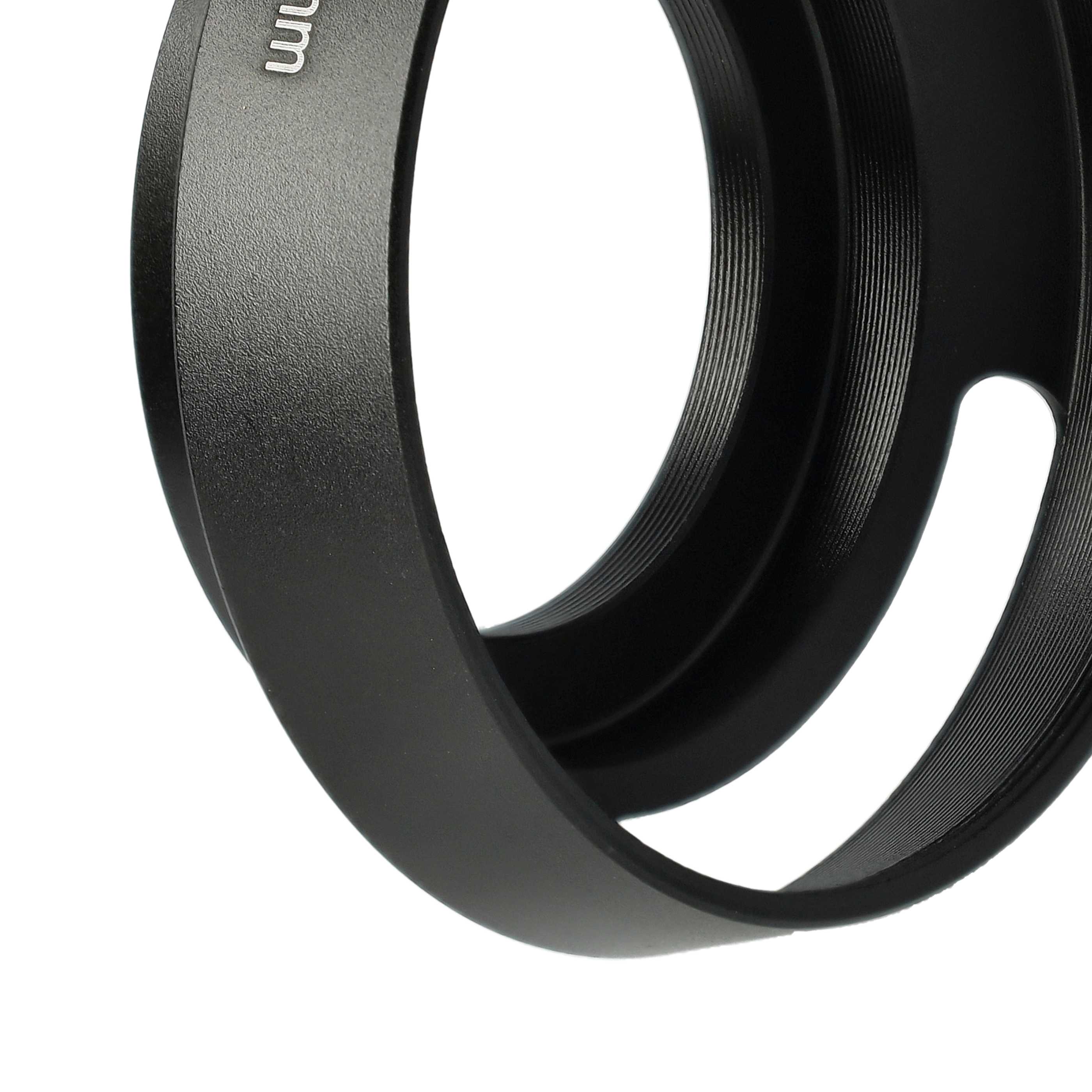 Lens Hood suitable for 35mm Lens - Lens Shade, with Filter Thread (51 mm) Black, Round, with Recesses