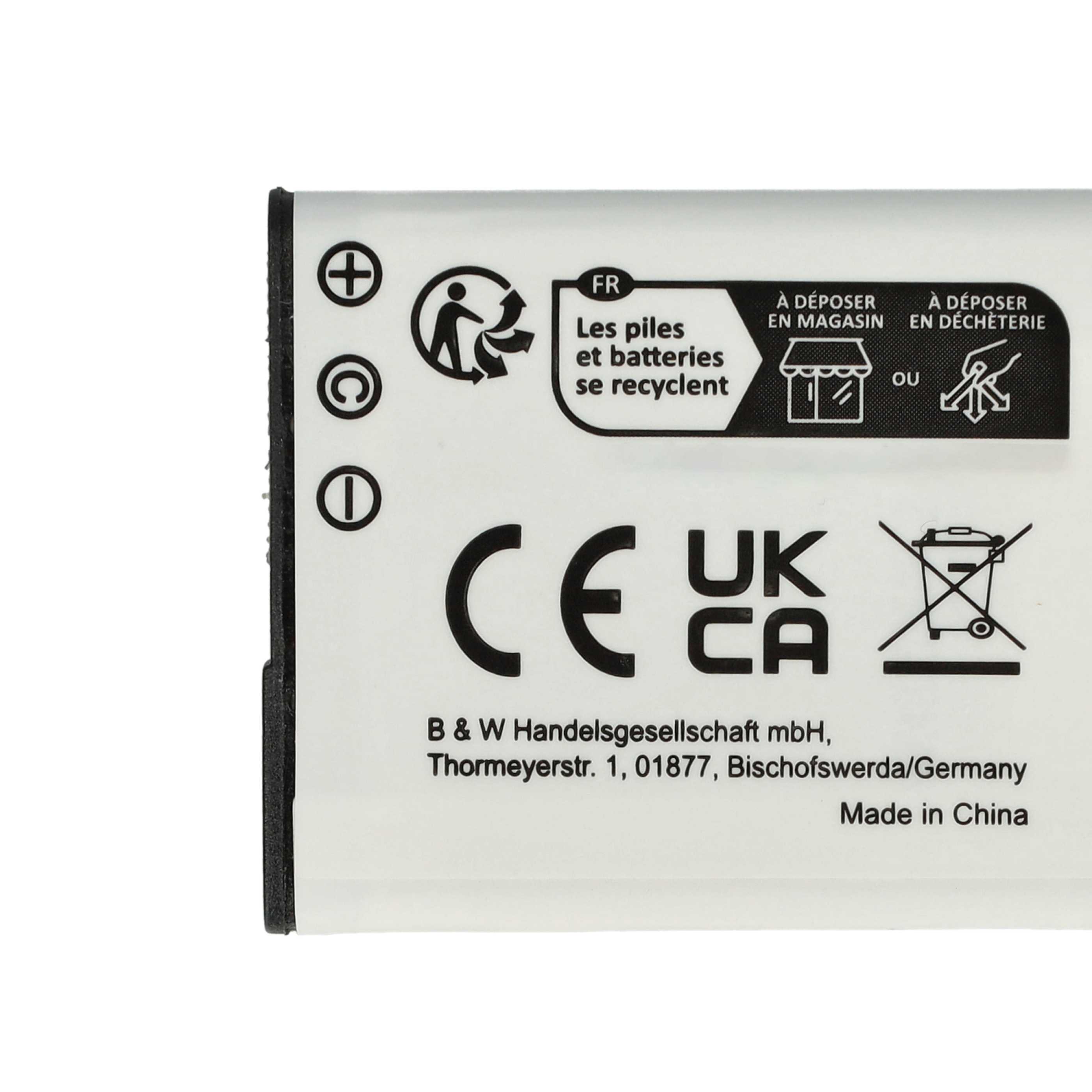 3x Battery replaces Sony NP-BN1 - 600mAh, 3.6V, Li-Ion