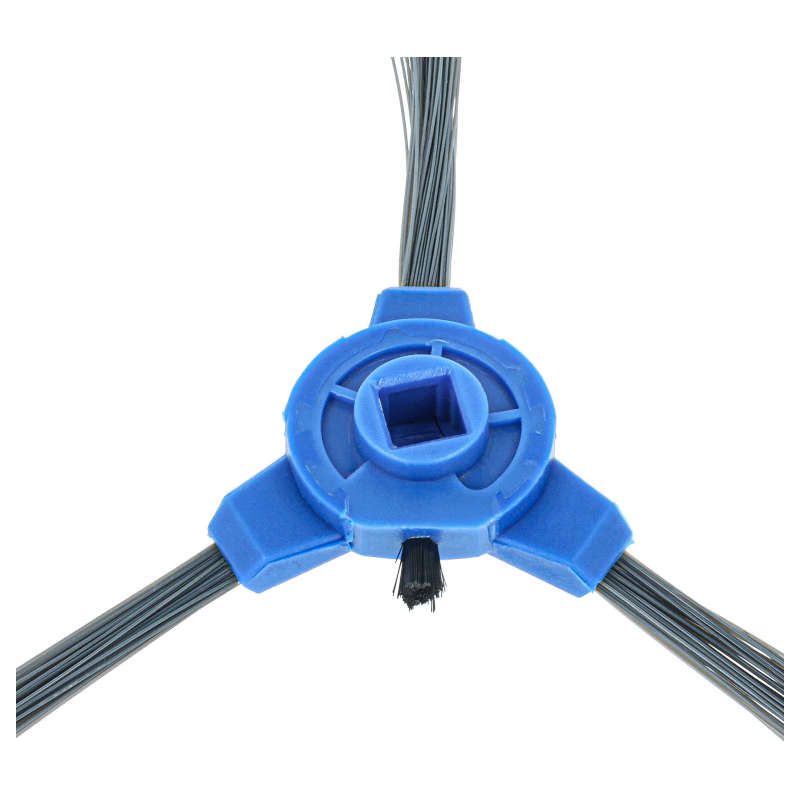 8x Side Brush suitable for Eufy, Tesvor 11S Robot Vacuum Cleaner etc. - 3-armed, black, grey, blue