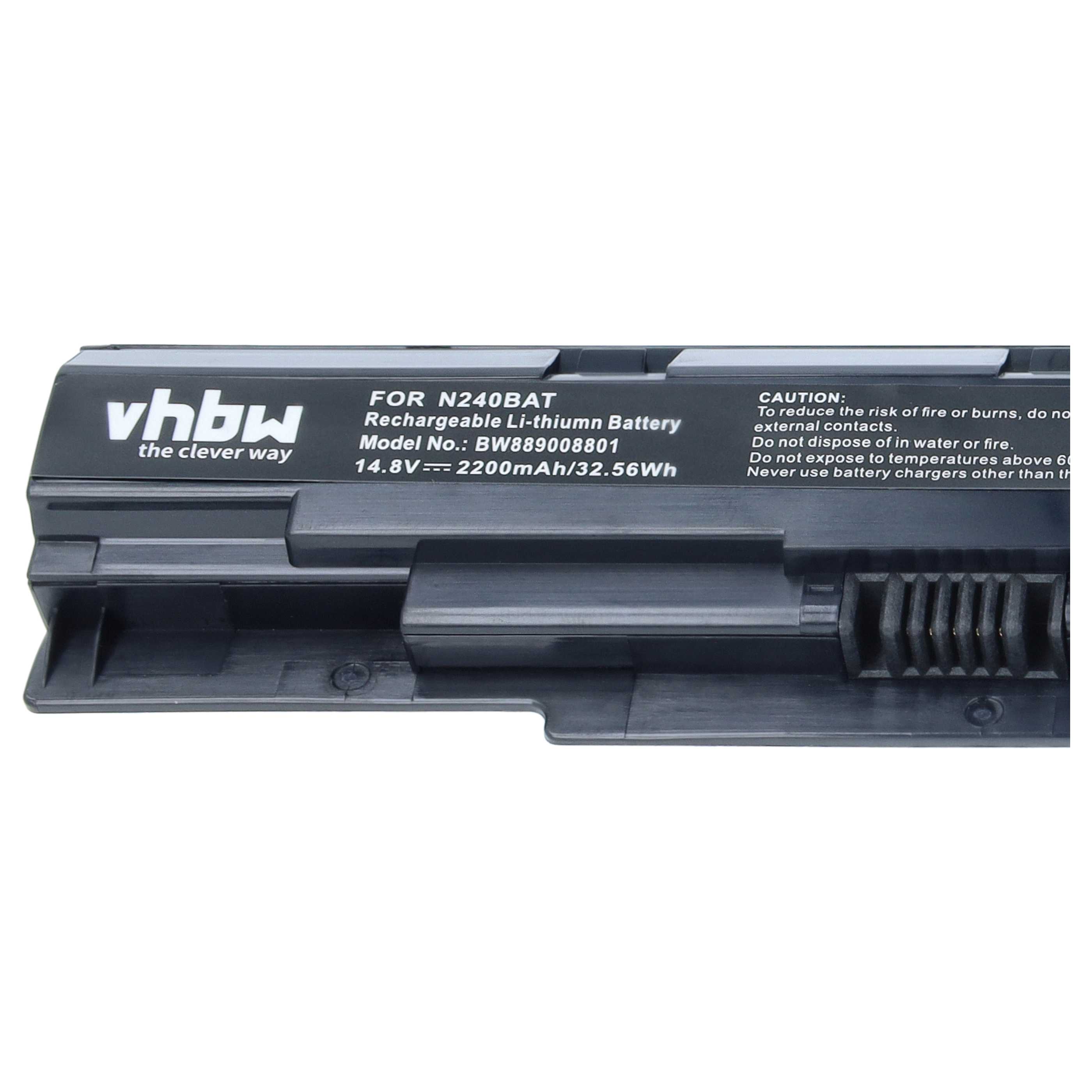 Notebook Battery replaces 6-87-N24JS-42F-1, 6-87-N24JS-42F2-1, 6-87-N24JS-42F1 - 2200 mAh 14.8 V Li-Ion