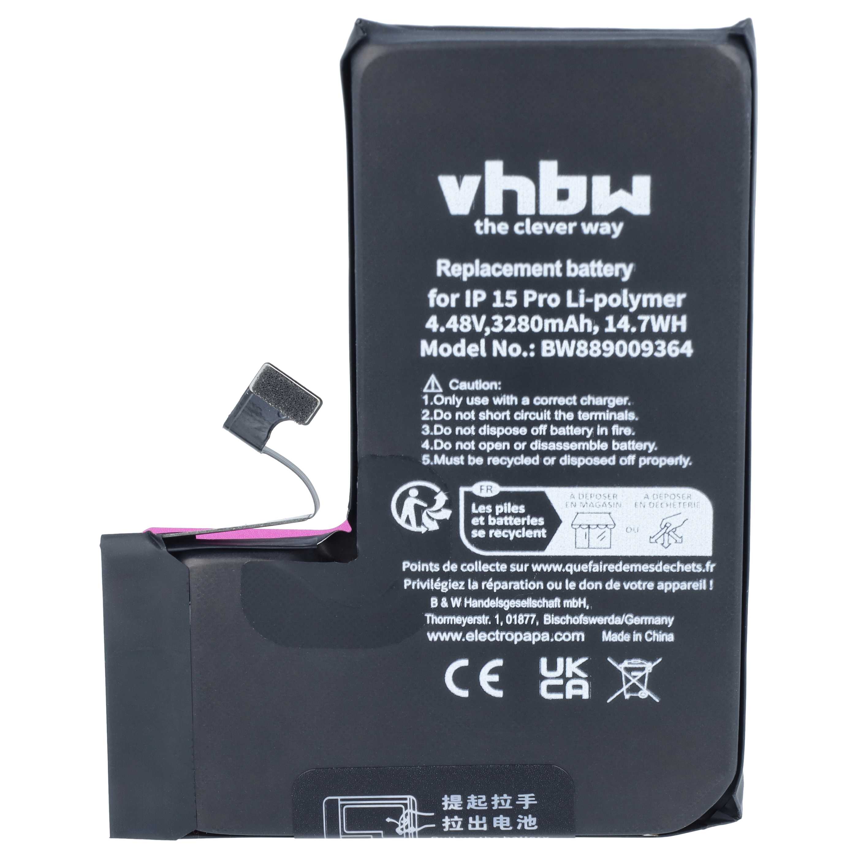 Akku als Ersatz für Apple A3011 für Apple - 3280mAh 4,48V Li-Polymer