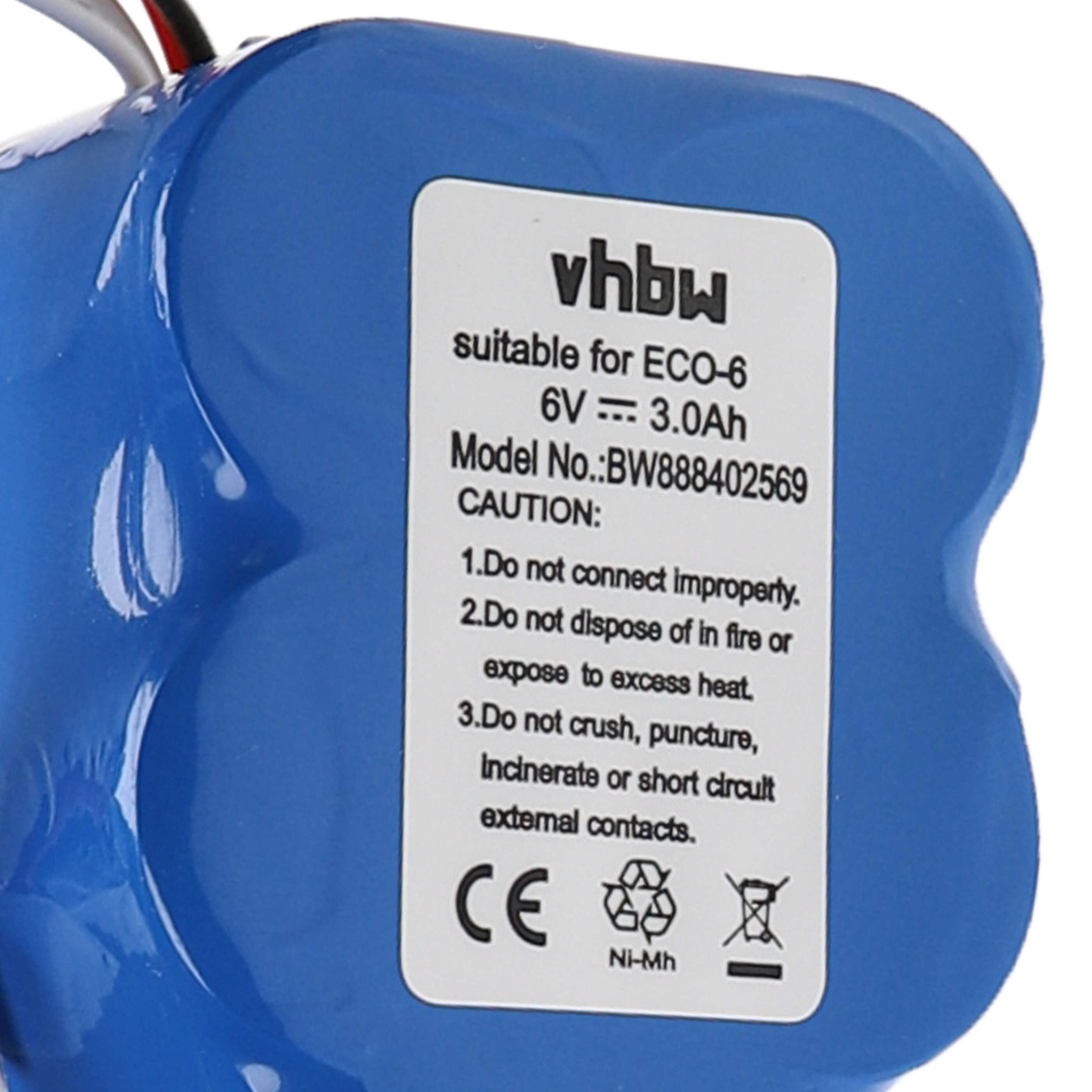 Batterie remplace 945-0005, 945-0006, 205-0001, 945-0024, LP43SC3300P5 pour robot aspirateur - 3000mAh 6V NiMH