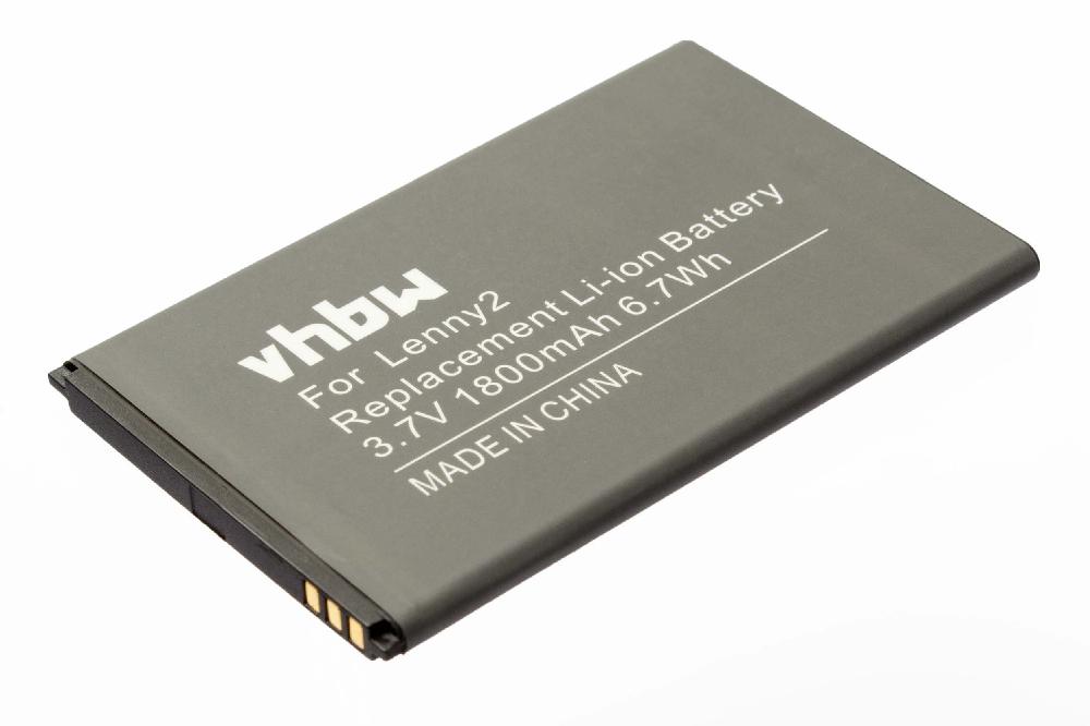 Mobile Phone Battery for Wiko Lenny 2, 3 - 1800mAh 3.7V Li-Ion