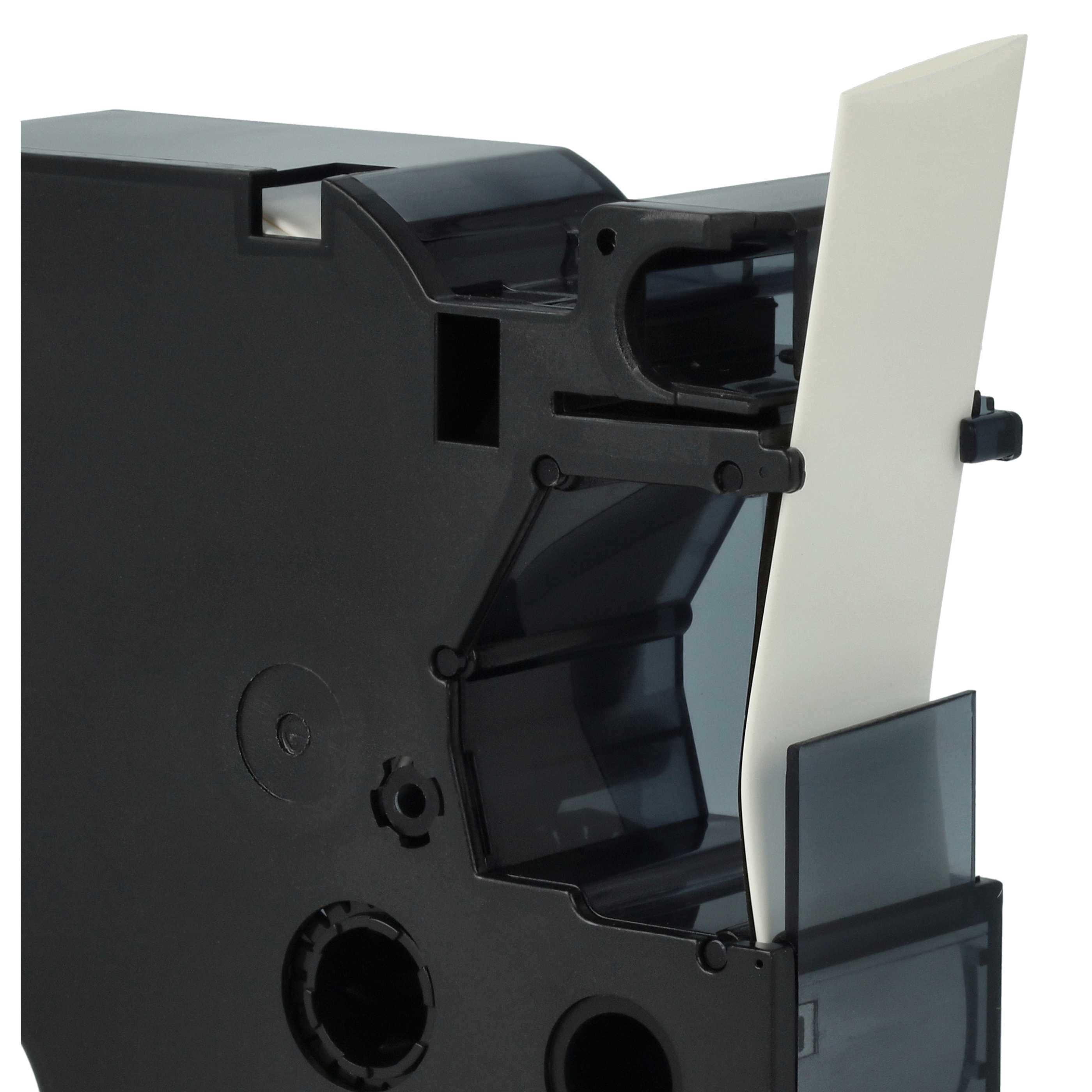 2x Label Tape replaces Dymo 18057 - Black to White, Heat Shrink Tape, 19 mm